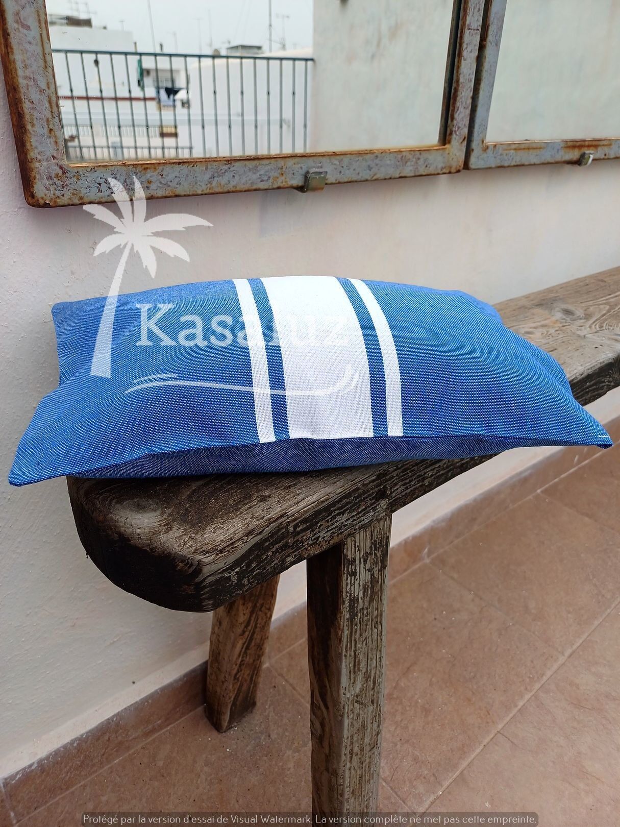 Cojin de playa Auténtica Azul real