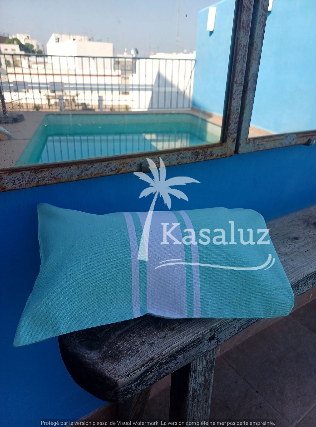 Cuscino da spiaggia autentico Green Water