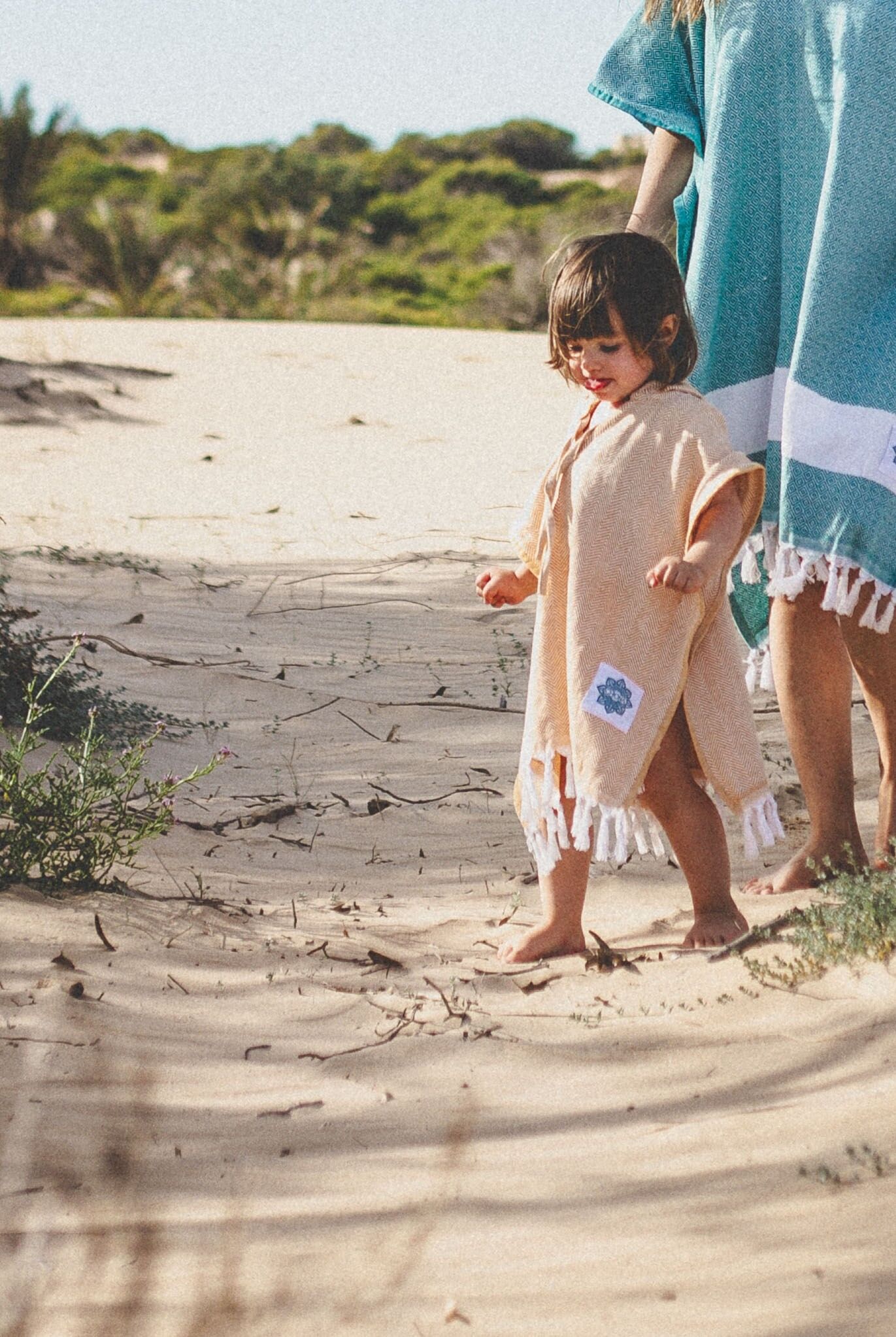 Toddler Beach Towel Poncho with Hood / Baby / Swimming / Bathrobe / Quick-drying / 100% Cotton