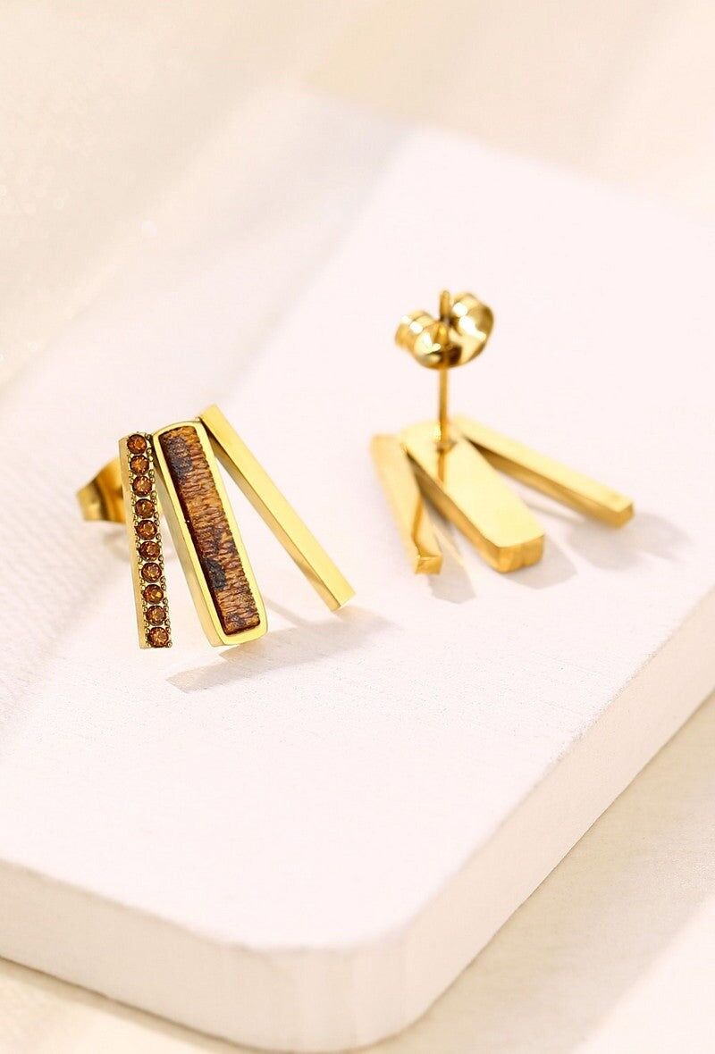 Orecchini a bottone in acciaio inossidabile Yawaqit