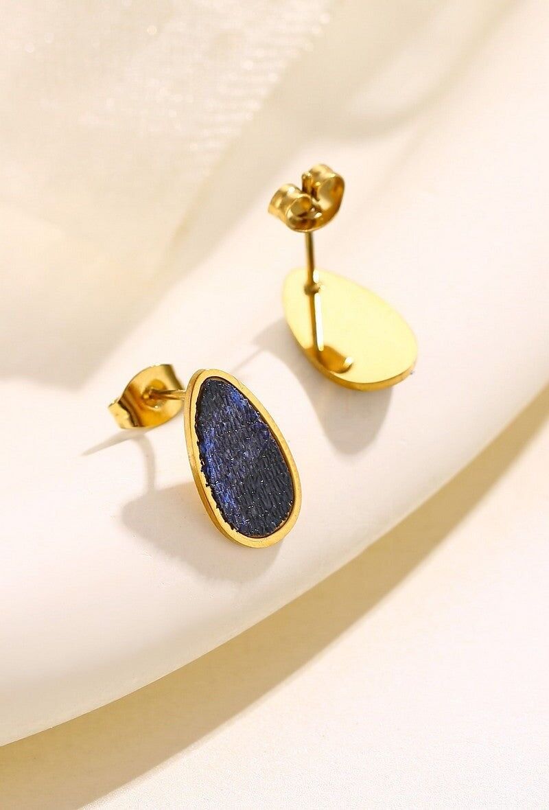 Orecchino a bottone in acciaio inossidabile Yousra