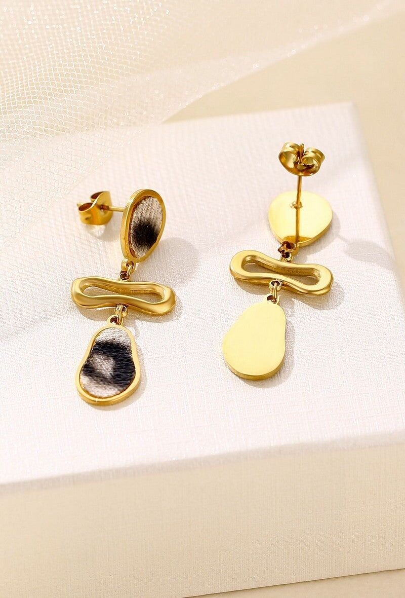 Orecchino a bottone in acciaio inossidabile Yaqouta