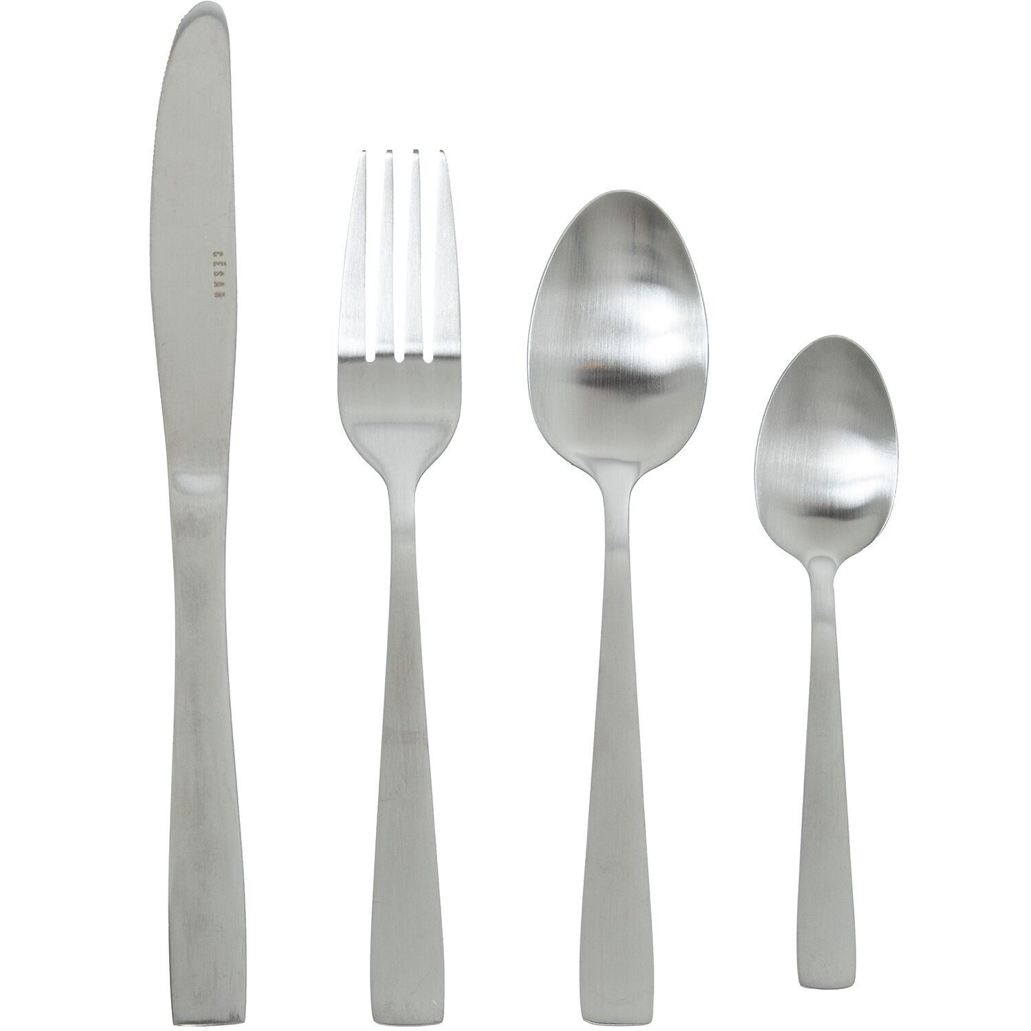 24-teiliges Edelstahl-Besteckset, matt silber (Lucia), spülmaschinenfest ST681