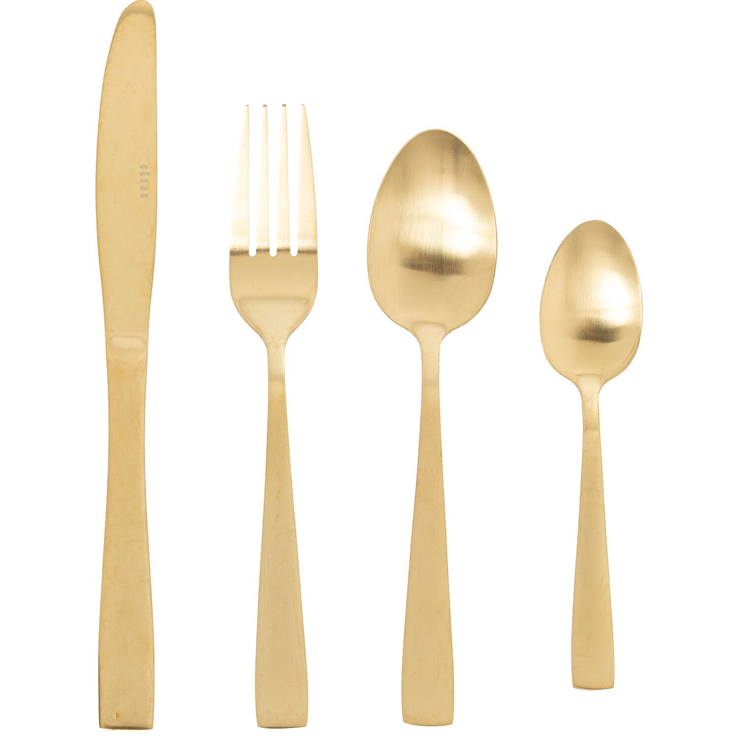 24-teiliges Besteckset aus mattgoldenem Edelstahl (Lucia), spülmaschinenfest, ST683