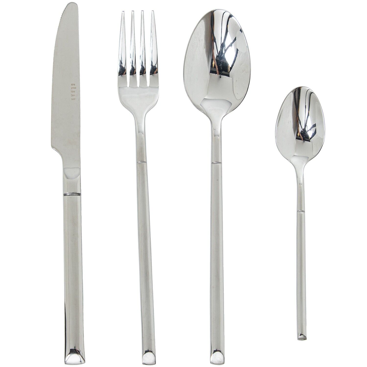 24-teiliges Edelstahl-Besteckset, silberpoliert (Noah), spülmaschinenfest ST688