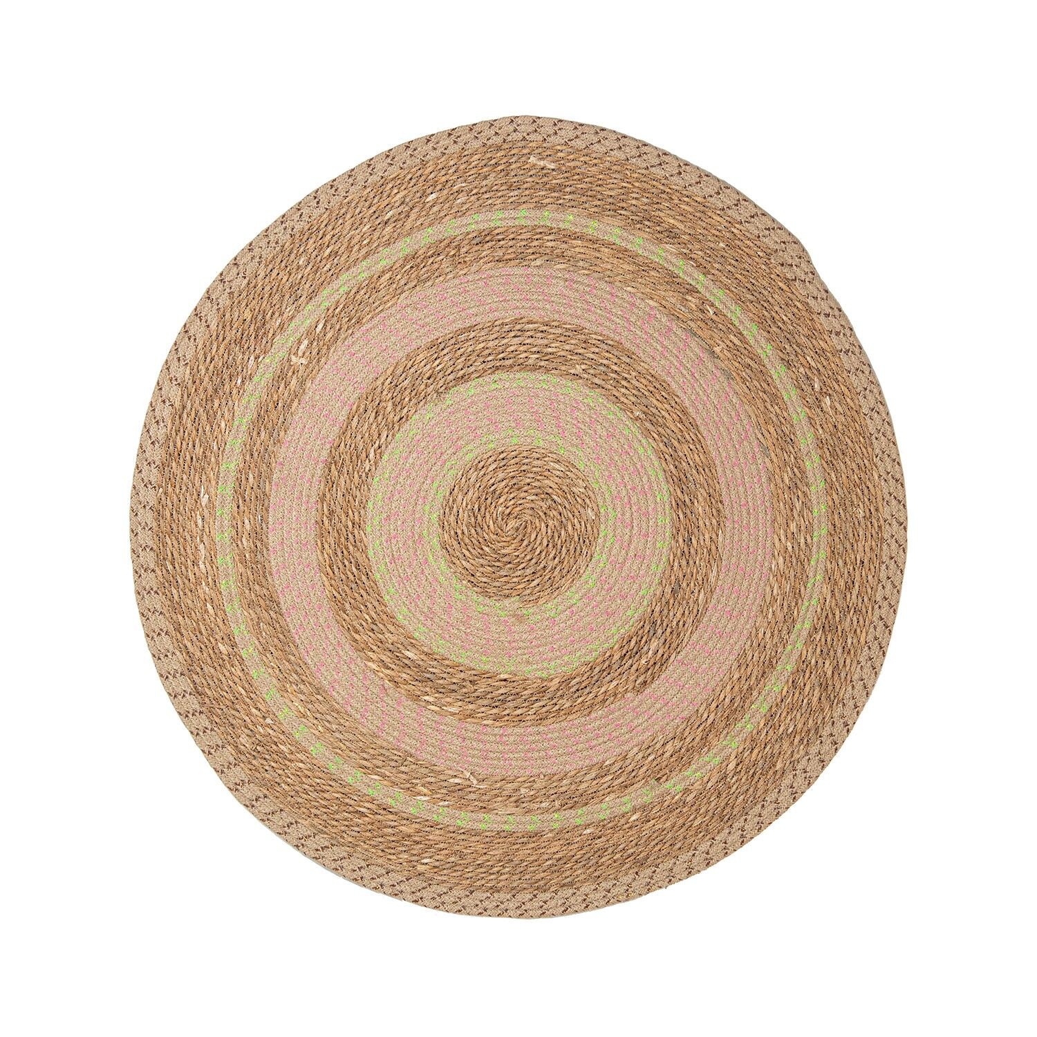 Weidenteppich ø120cm natur, grün 120cm ST3803