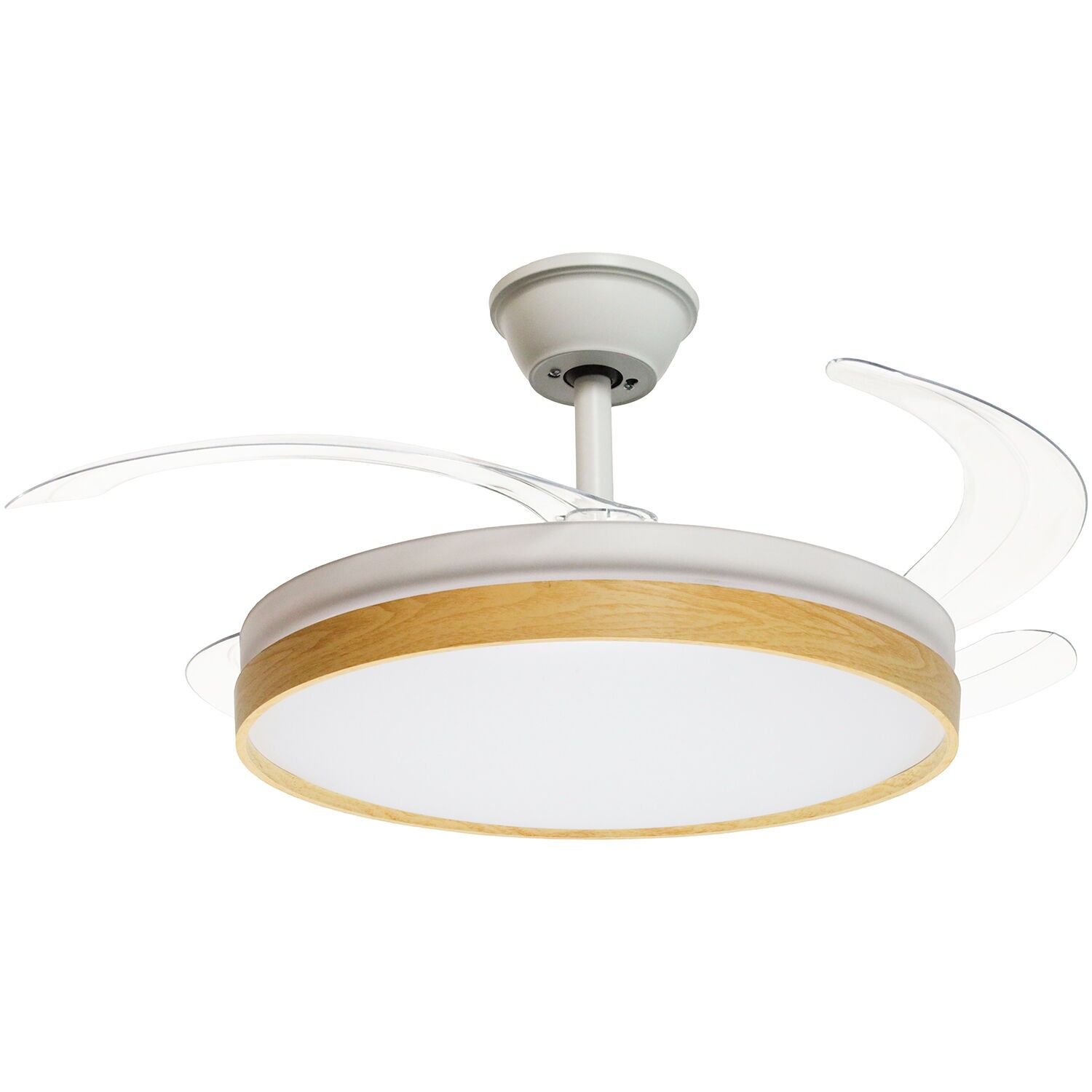 Deckenventilator mit Licht, 3 einziehbare Flügel, 106 x 36–53 cm, Lampe: 45 cm ST4670