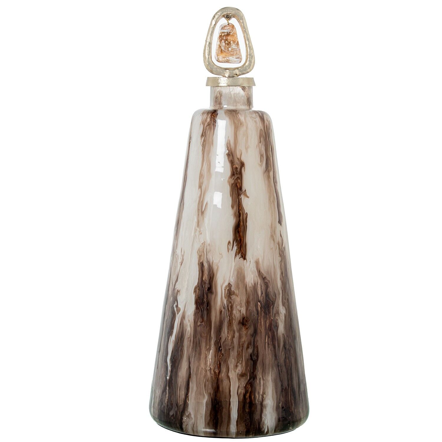 Tibor Glas 71 cm mit goldener Aluminiumkappe und Harz 28 x 71 cm ST10701