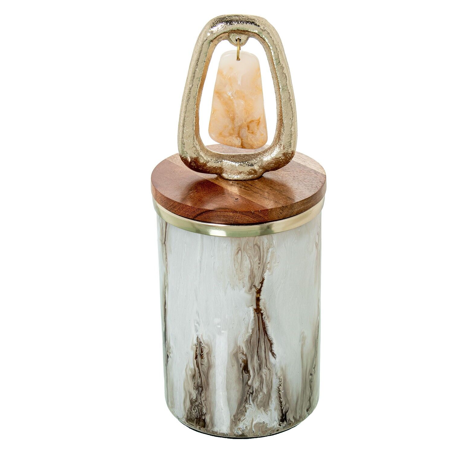 Tibor Glas mit goldener Aluminium- und Harzkappe 11x27cm ST10703