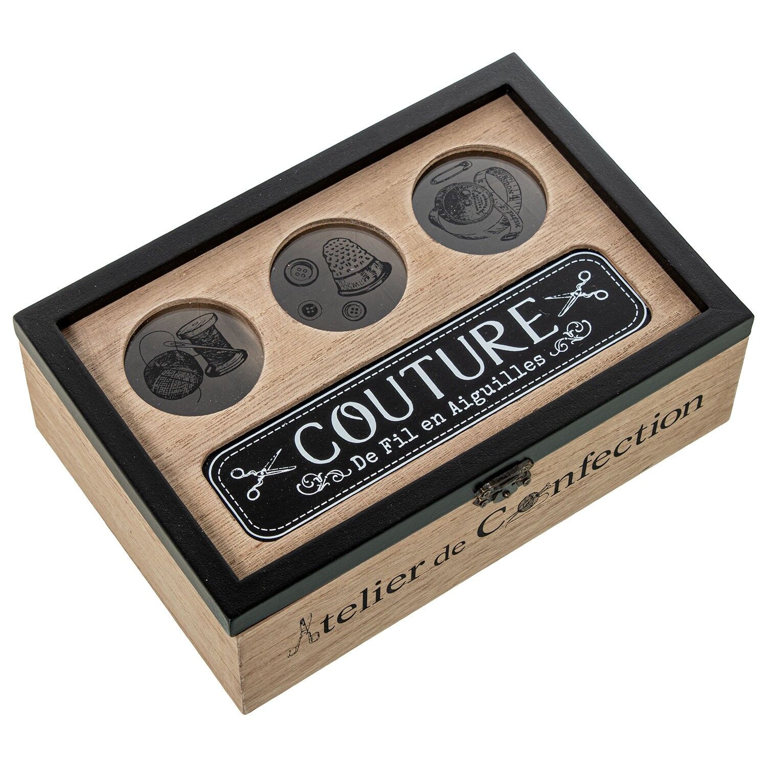 Nähkästchen aus Holz 24x16x8cm ST25092