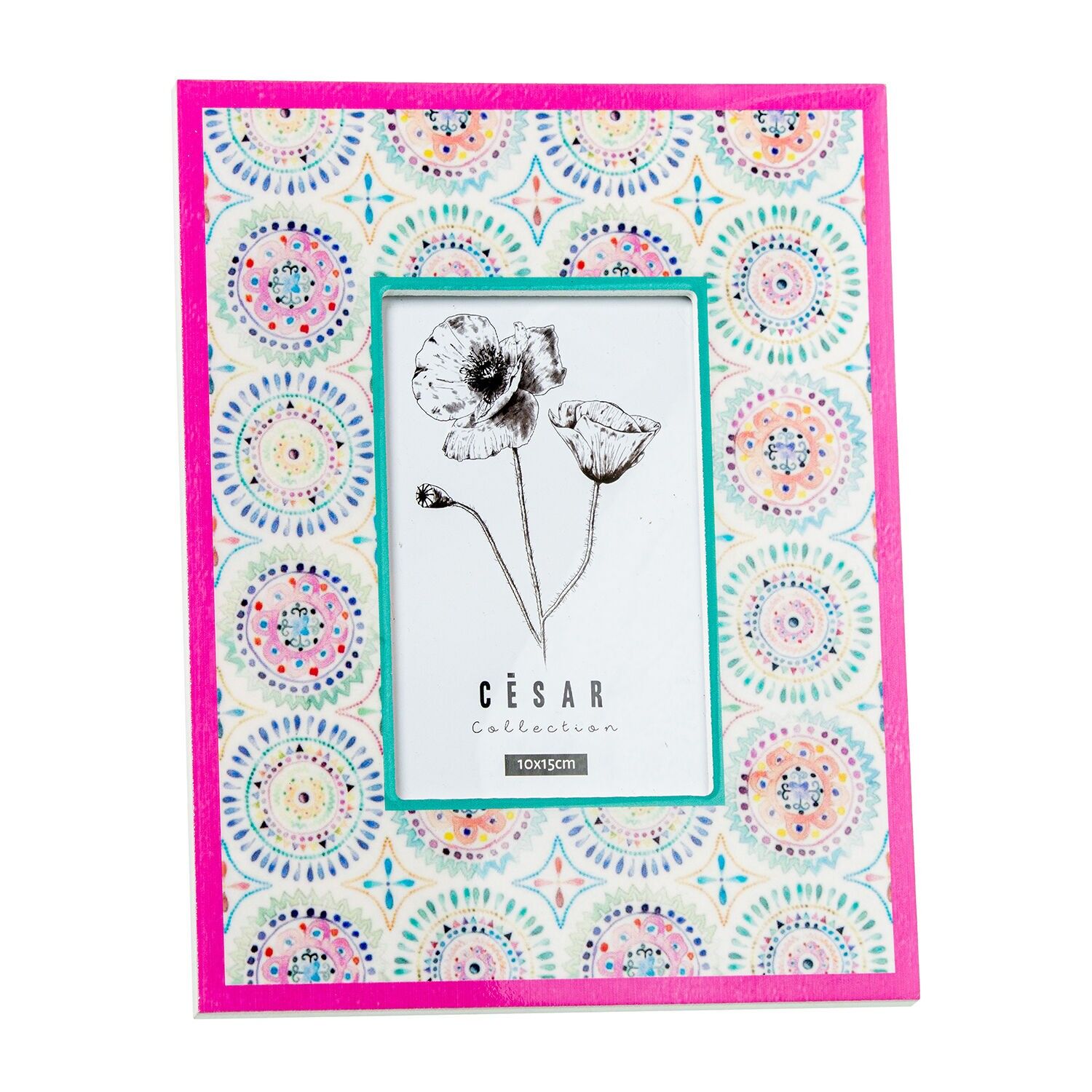 Bilderrahmen 10x15cm, dekoriertes Holz 20,5x25,5x0,9cm ST25111