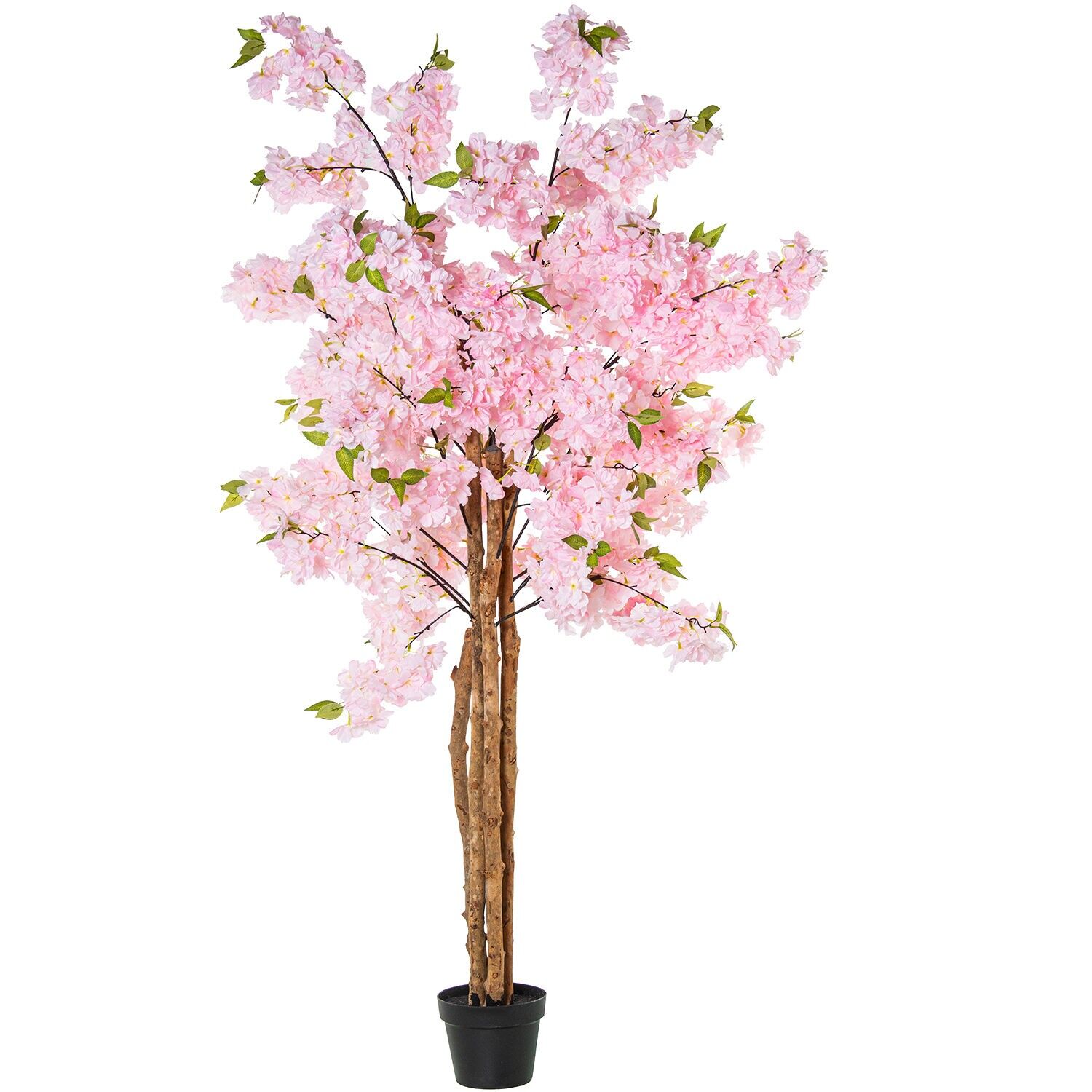 Künstliche Kirschpflanze, 180 cm, rosa Kirsche, 4 Stämme, 180 cm, ST26704