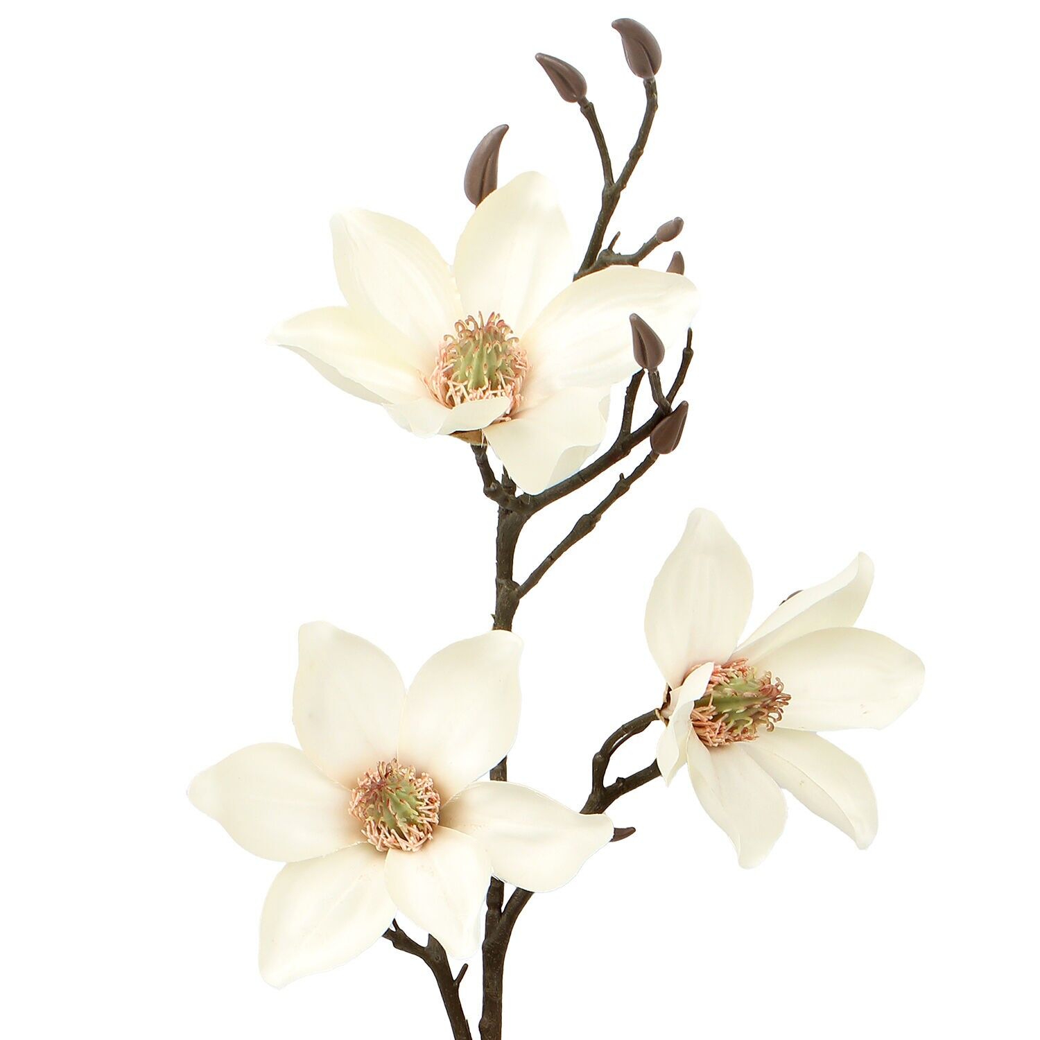 Natürlicher Zweig mit cremefarbenen Blüten, 91 cm, ST27061