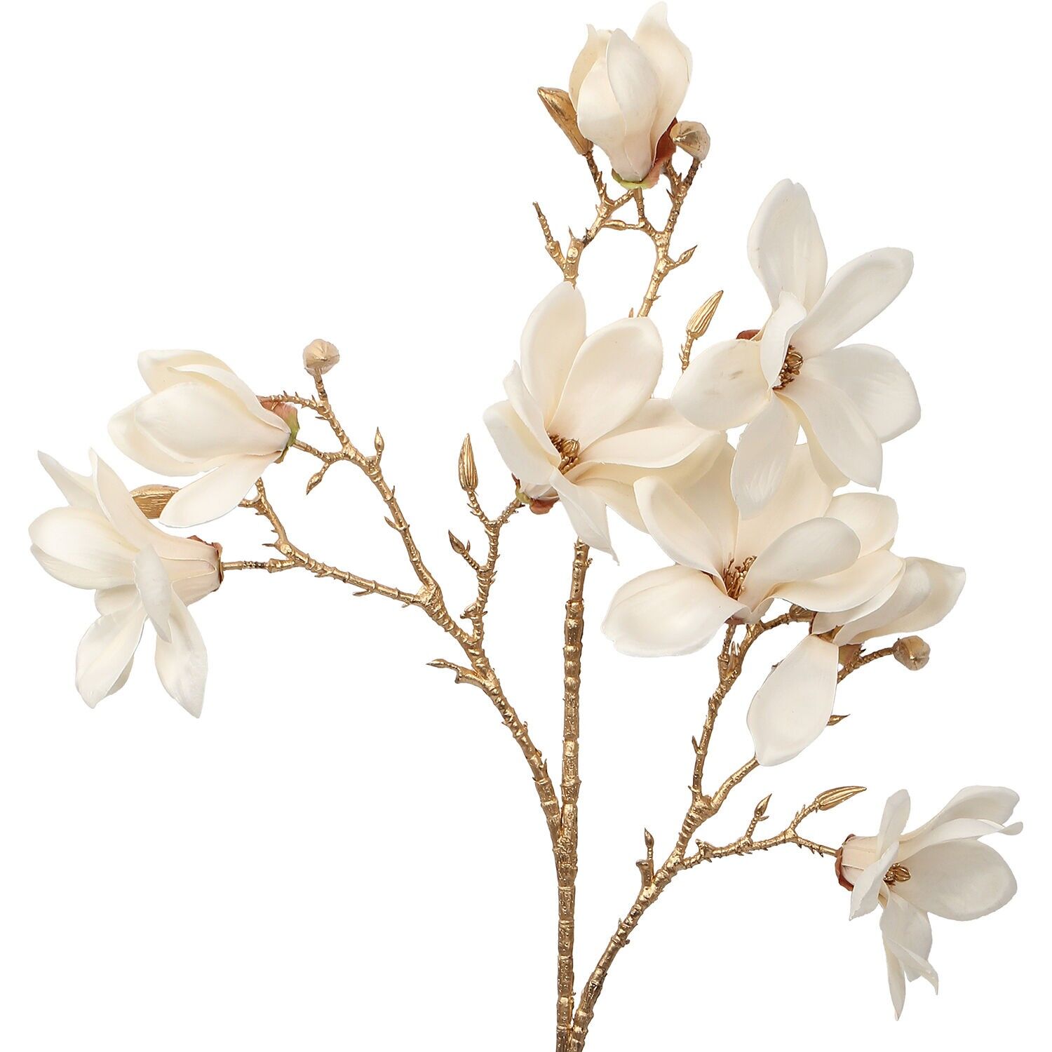 Goldzweig mit cremefarbenen Blüten, 87 cm, ST27068