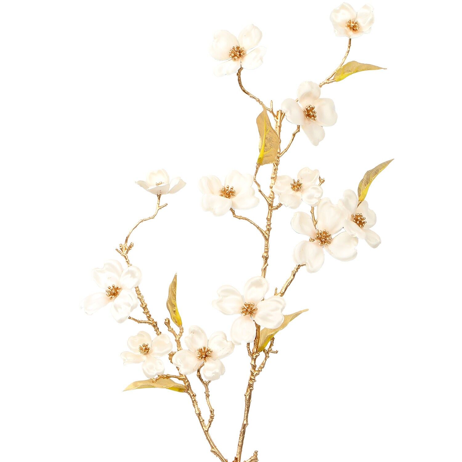 Goldzweig mit cremefarbenen Blüten, 87 cm, ST27079