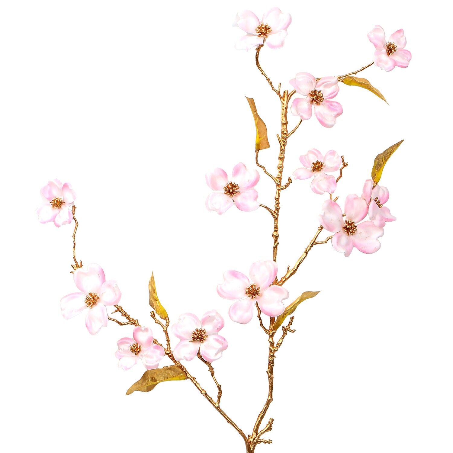 Goldener Zweig mit rosa Blüten 87 cm ST27080