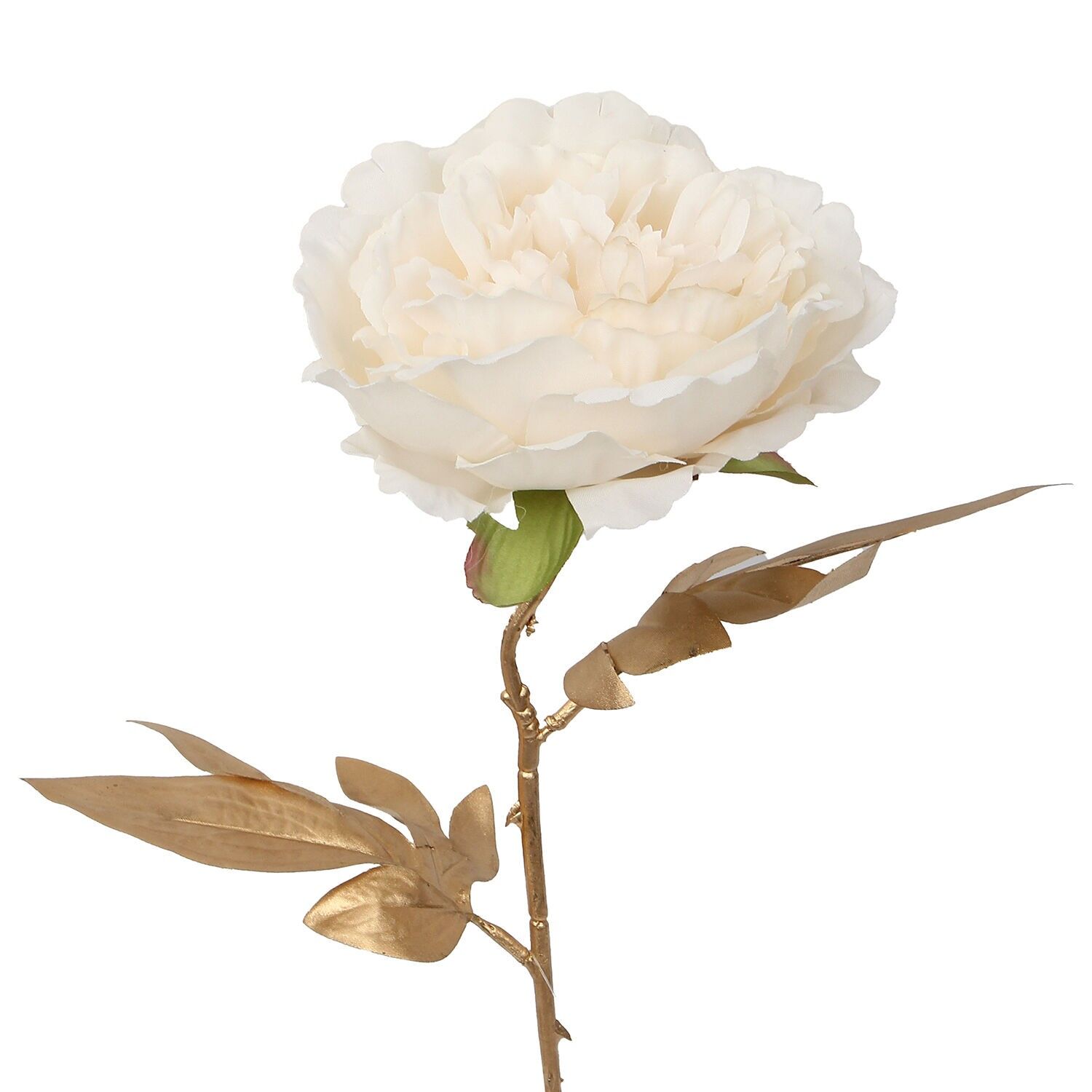 Cremefarbene Blüte mit goldenem Stiel, 52 cm, ST27087