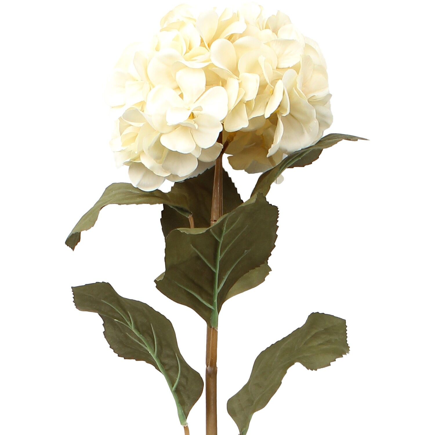 Cremefarbene Blume mit Naturstiel, 85 cm, ST27098