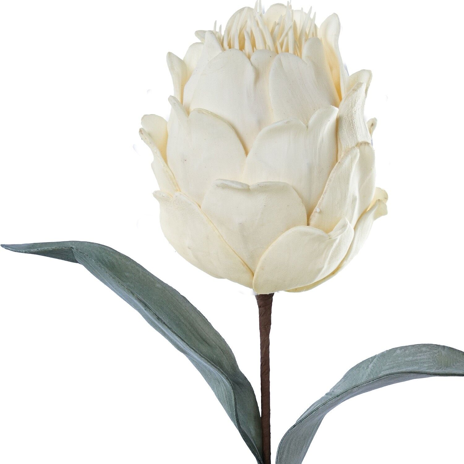 Künstliche weiße Blume aus EVA-Schaum und Papier, 65 cm ST27366