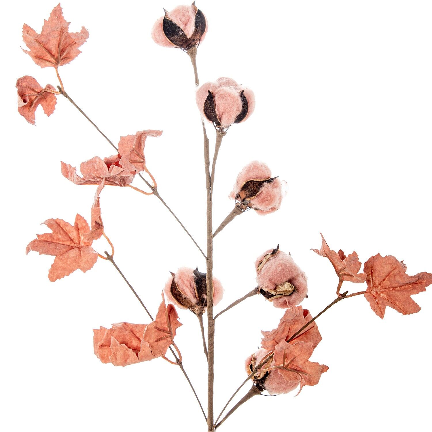 Künstlicher Korallenblütenzweig aus EVA-Schaum, Baumwolle und Papier, 65 cm ST27362