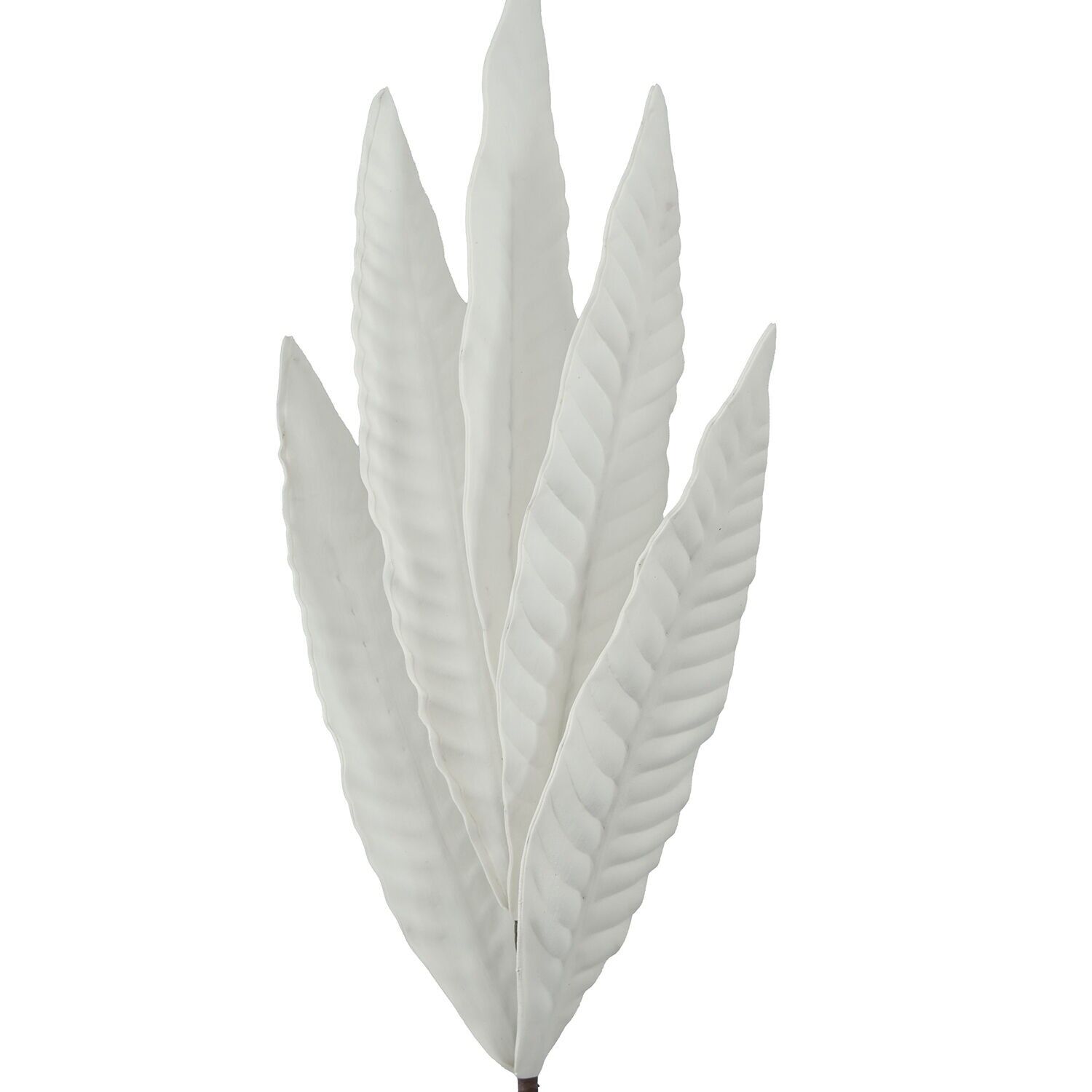 Künstlicher weißer Blätterzweig aus EVA-Schaum und Papier, 7 x 80 cm ST27383