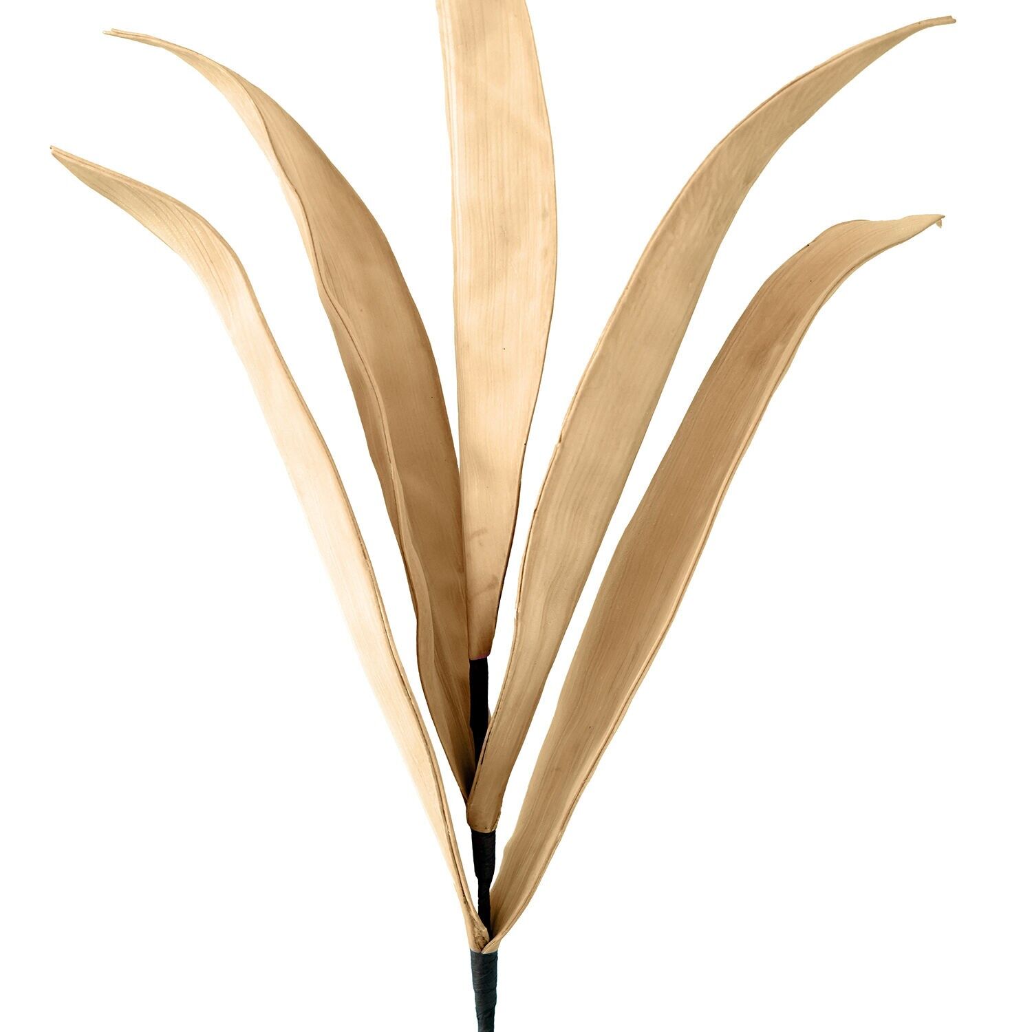 Künstlicher beigefarbener Blätterzweig aus EVA-Schaum und Papier, 7 x 80 cm ST27378