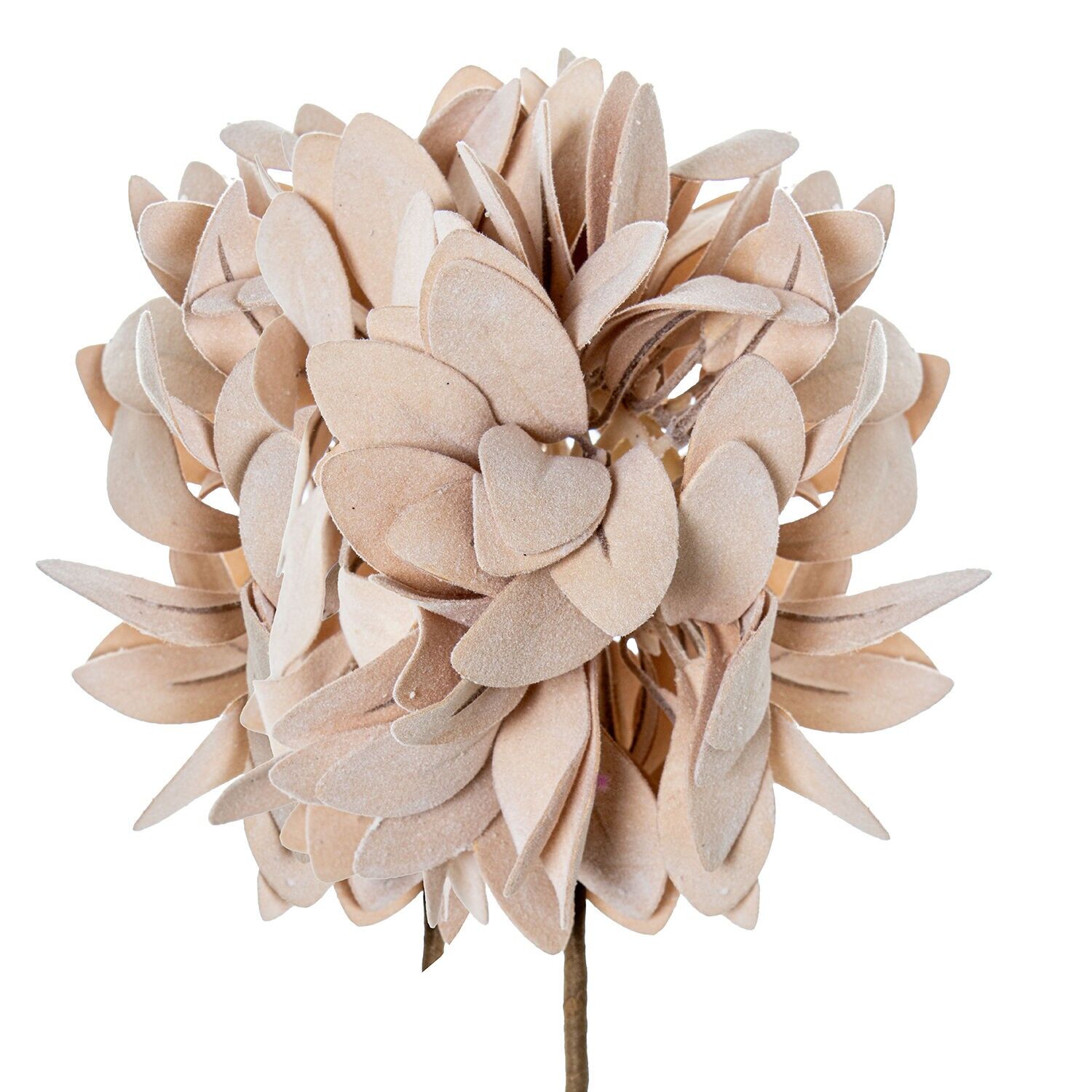 Beige künstliche Blume aus EVA-Schaum, Kunststoff und Papier, 65 cm ST27424