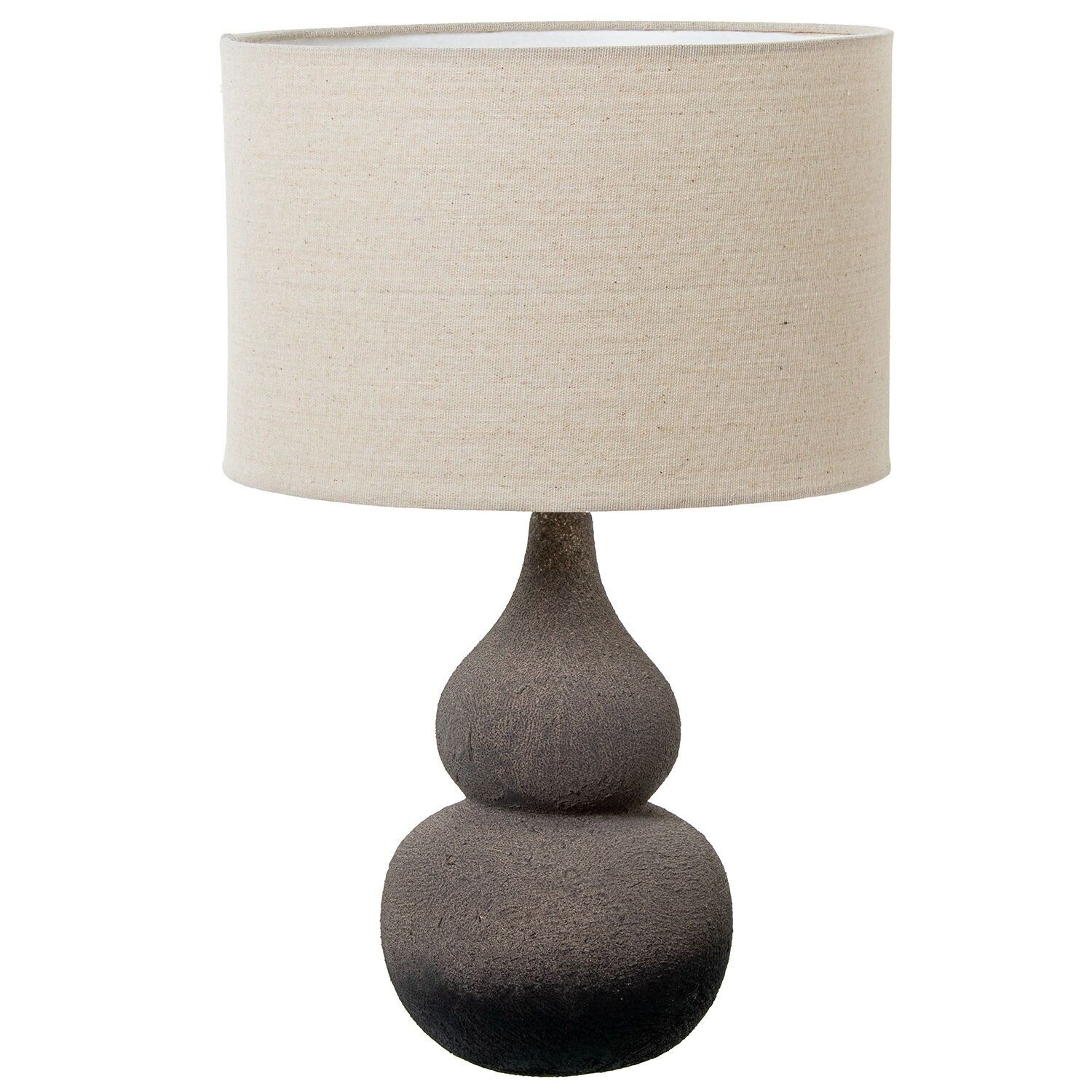 Graue Keramik-Tischleuchte, 1xE27 max. 40W 30x46cm Sockel:16,5x25cm ST39401