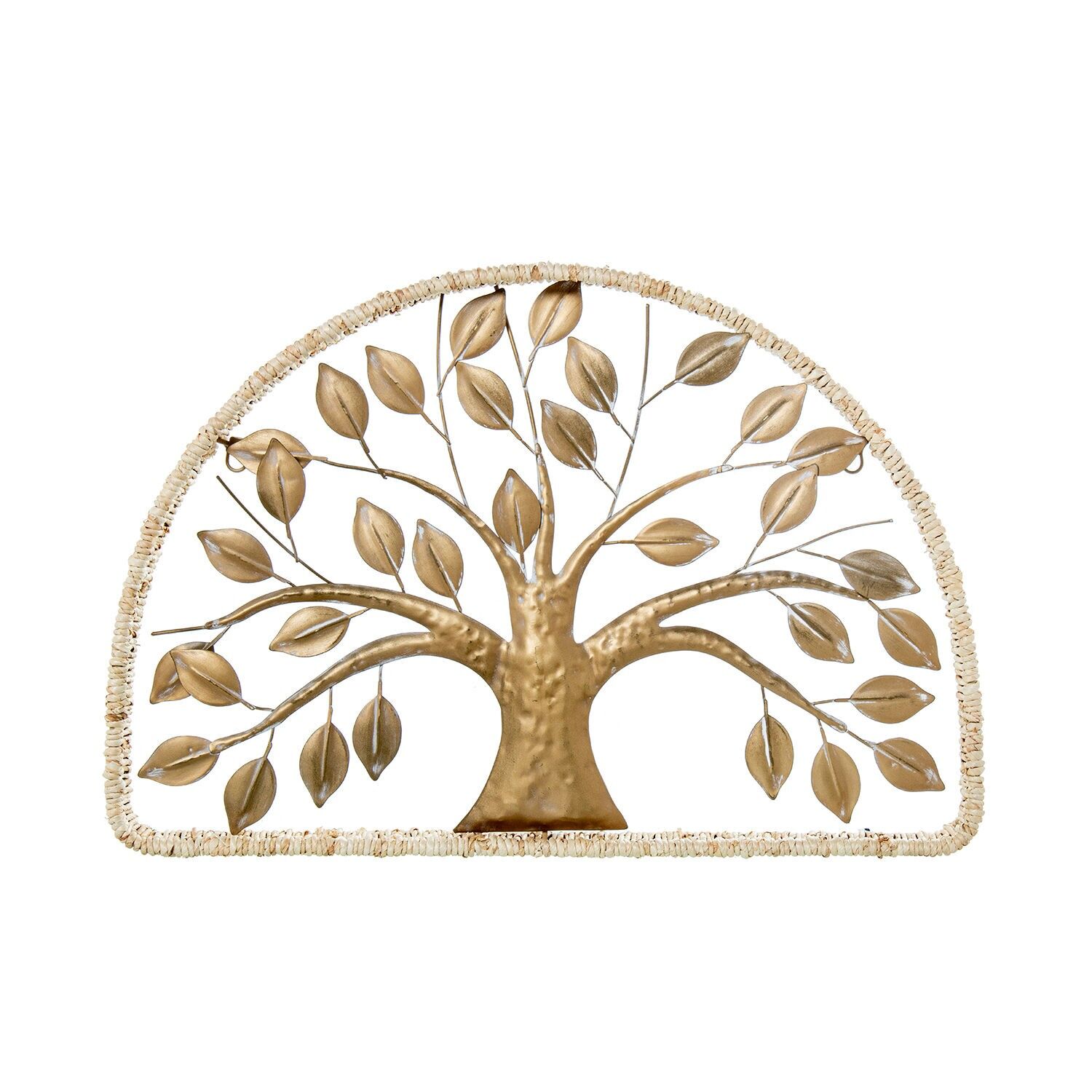Metall-Wanddekoration 61x41cm goldener Baum 61x6x41cm ST39436