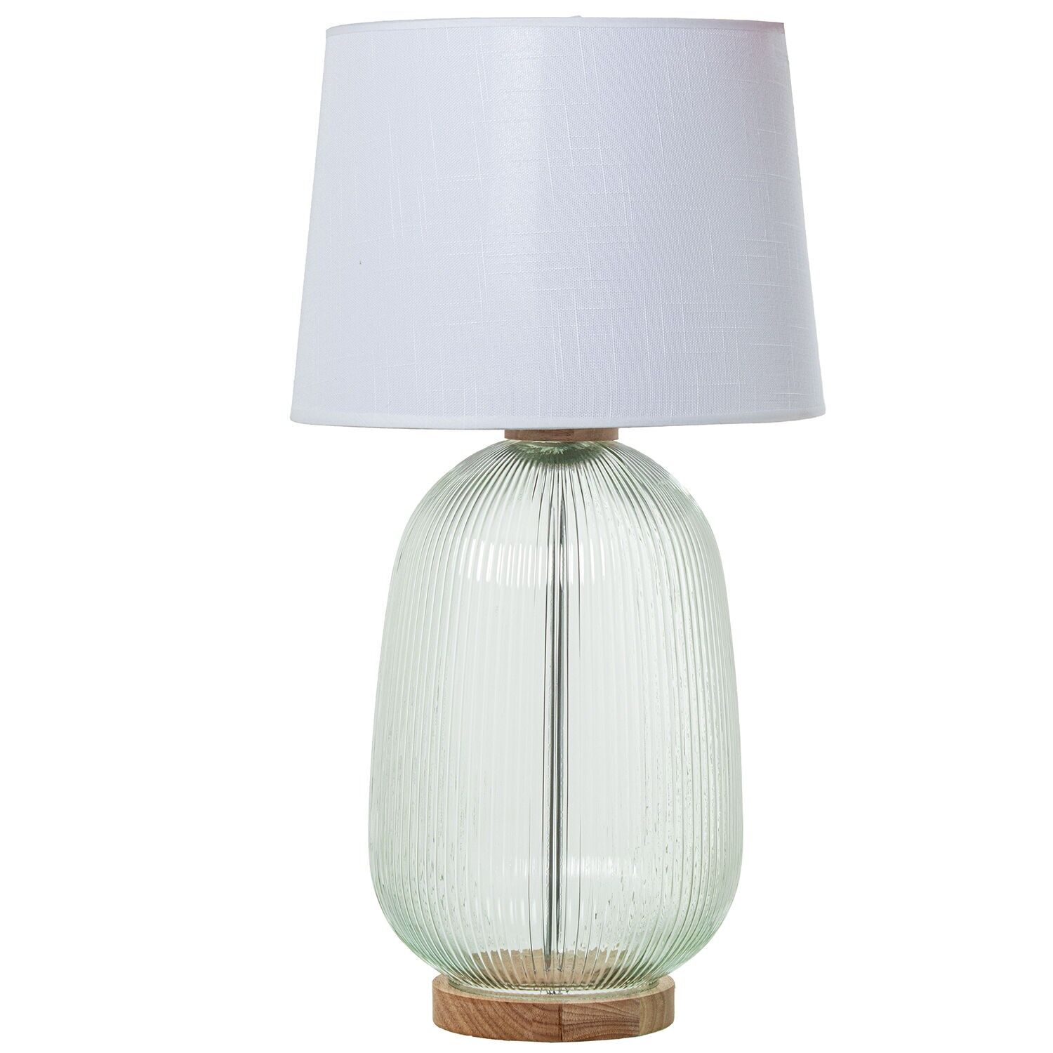 Grüne Glas-Tischleuchte 32x61cm, Schirm: 32,5cm ST39505