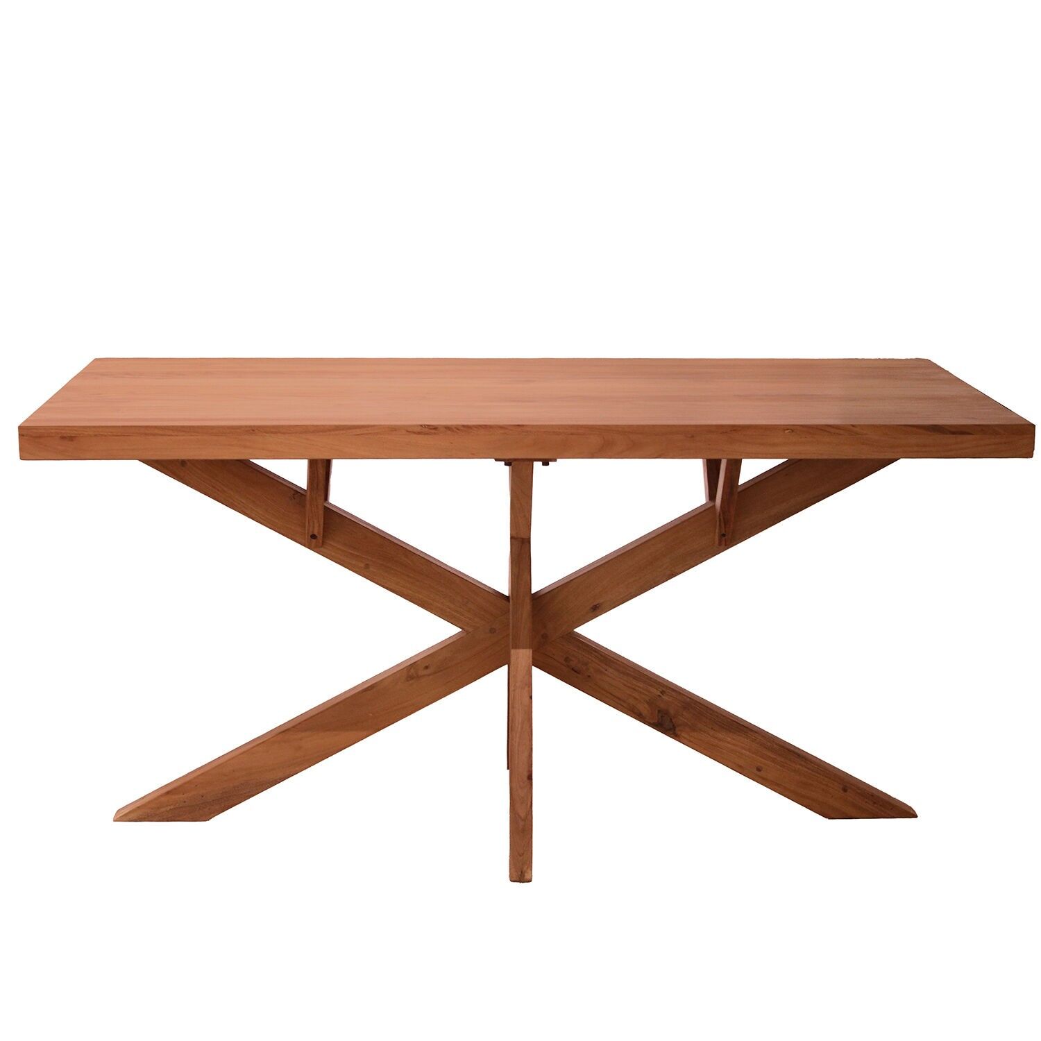 Esstisch aus Akazienholz, 180 x 90 x 76 cm, Tischplatte: 55 mm, ST39482