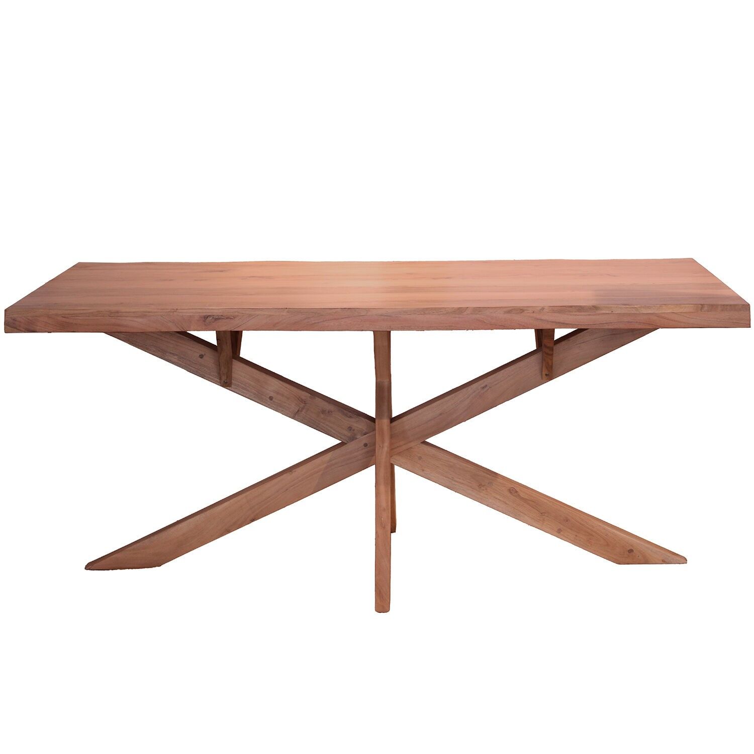 Esstisch aus Akazienholz, naturbelassene Kante, 180 x 90 x 76 cm, Tischplatte: 55 mm ST39483