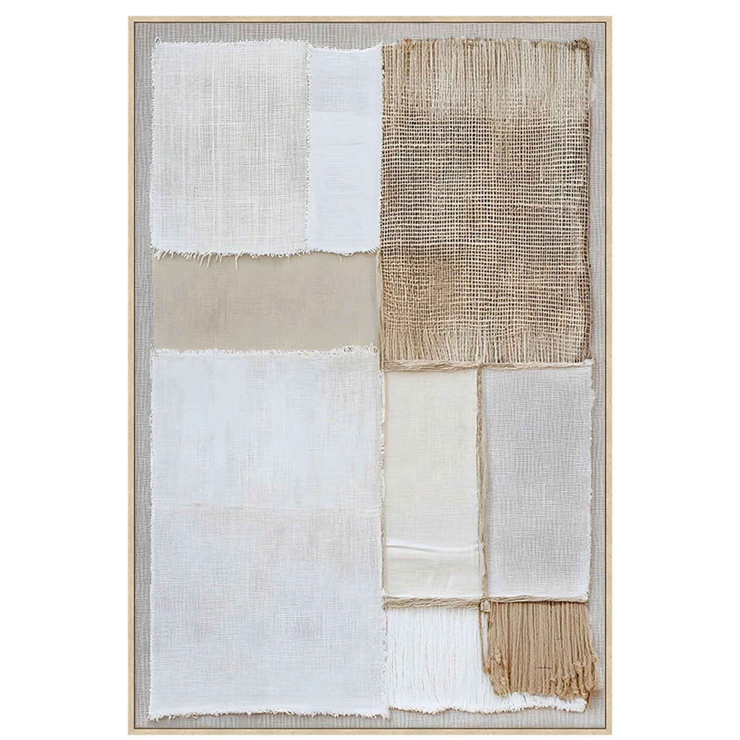 Abstrakter Leinwanddruck mit Naturholzrahmen, 80 x 120 cm, ST39605