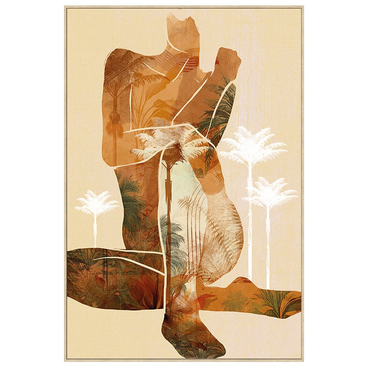 Leinwanddruck, Naturholzrahmen, 80 x 120 cm, Frau, ST39604