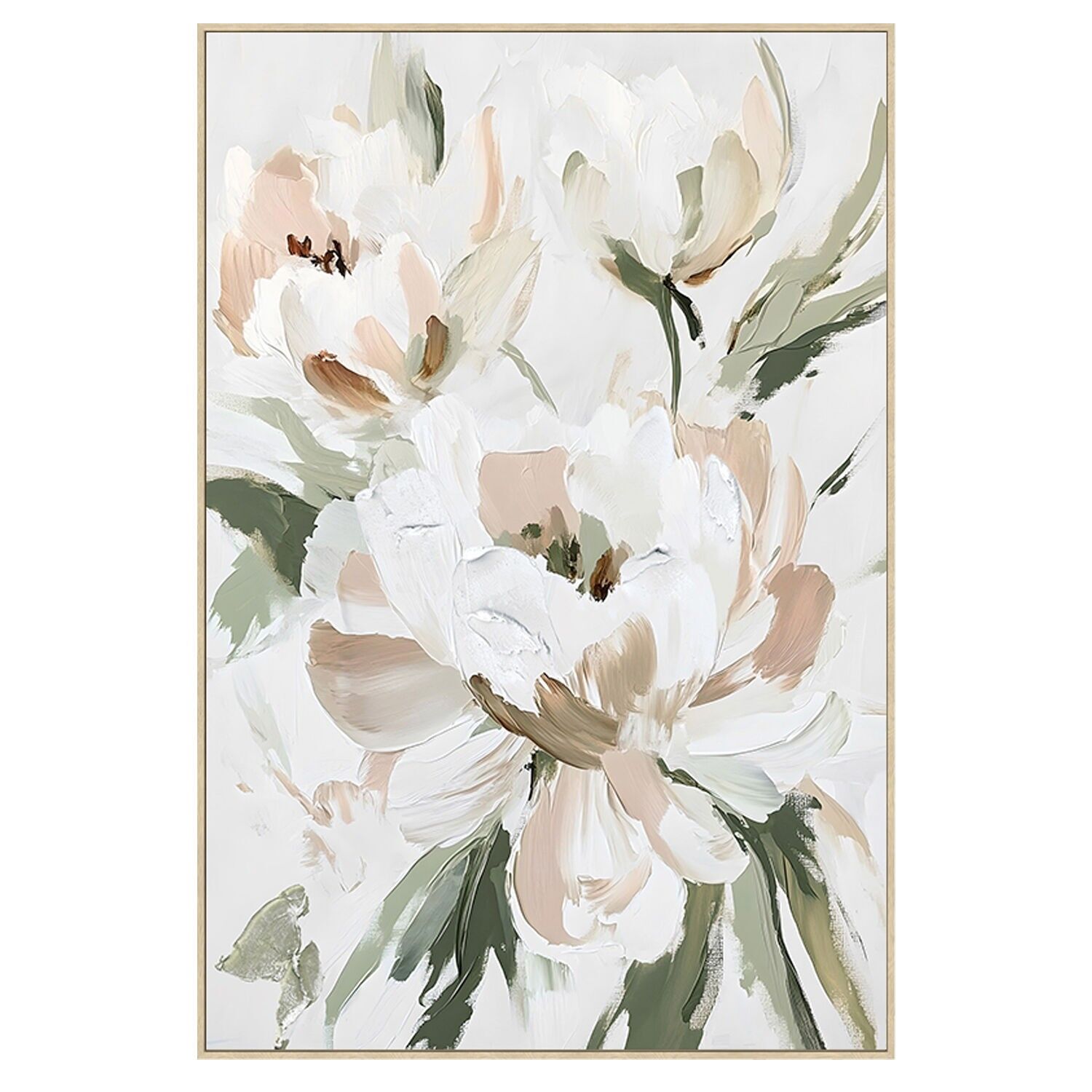 Leinwanddruck mit Naturholzrahmen, 80 x 120 cm, Blumen, ST39609