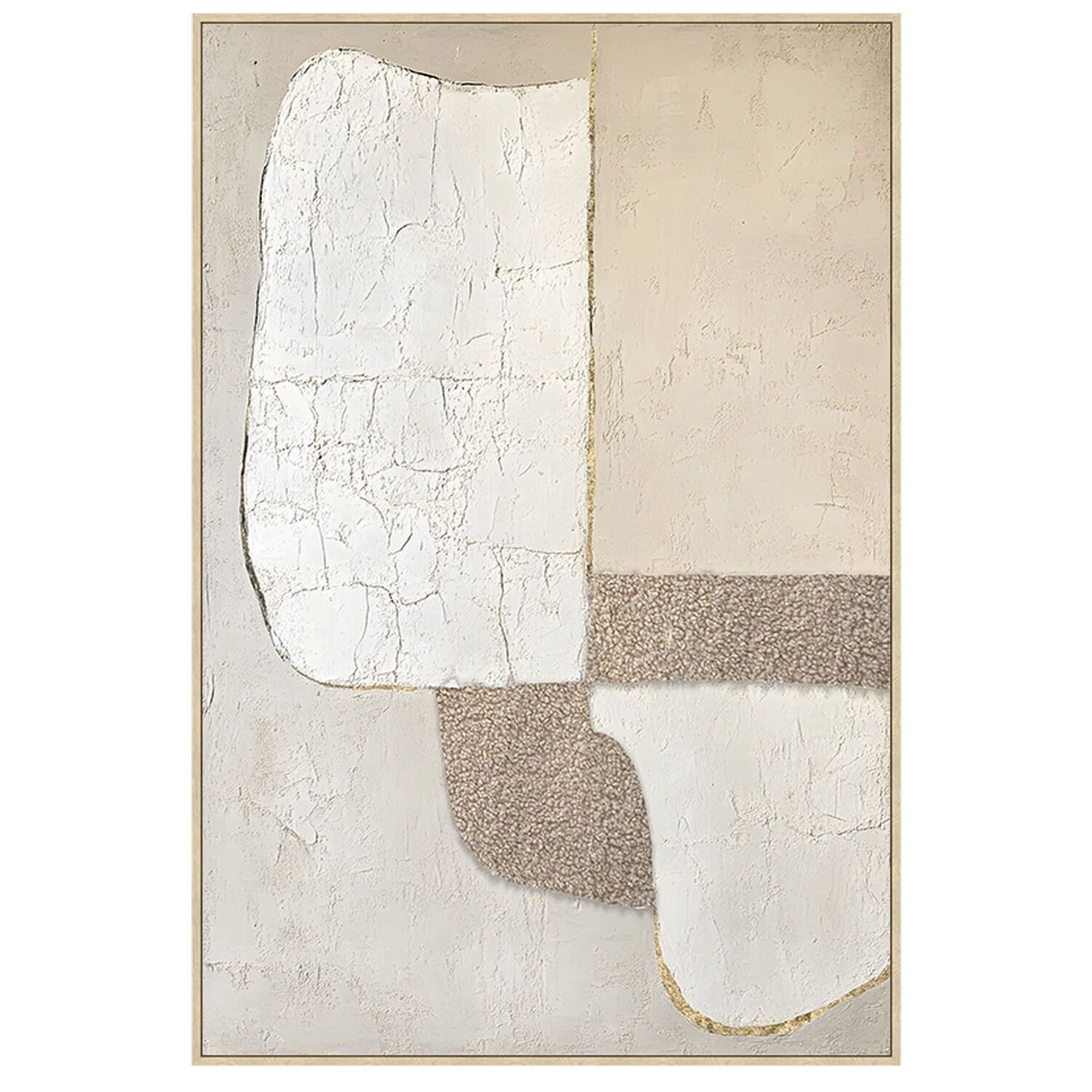 Abstrakter Leinwanddruck mit Naturholzrahmen, 80 x 120 cm, ST39611