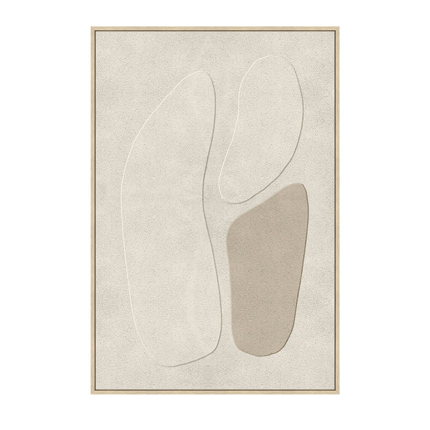 Abstrakter Leinwanddruck mit Naturholzrahmen, 60x90 cm, ST39617