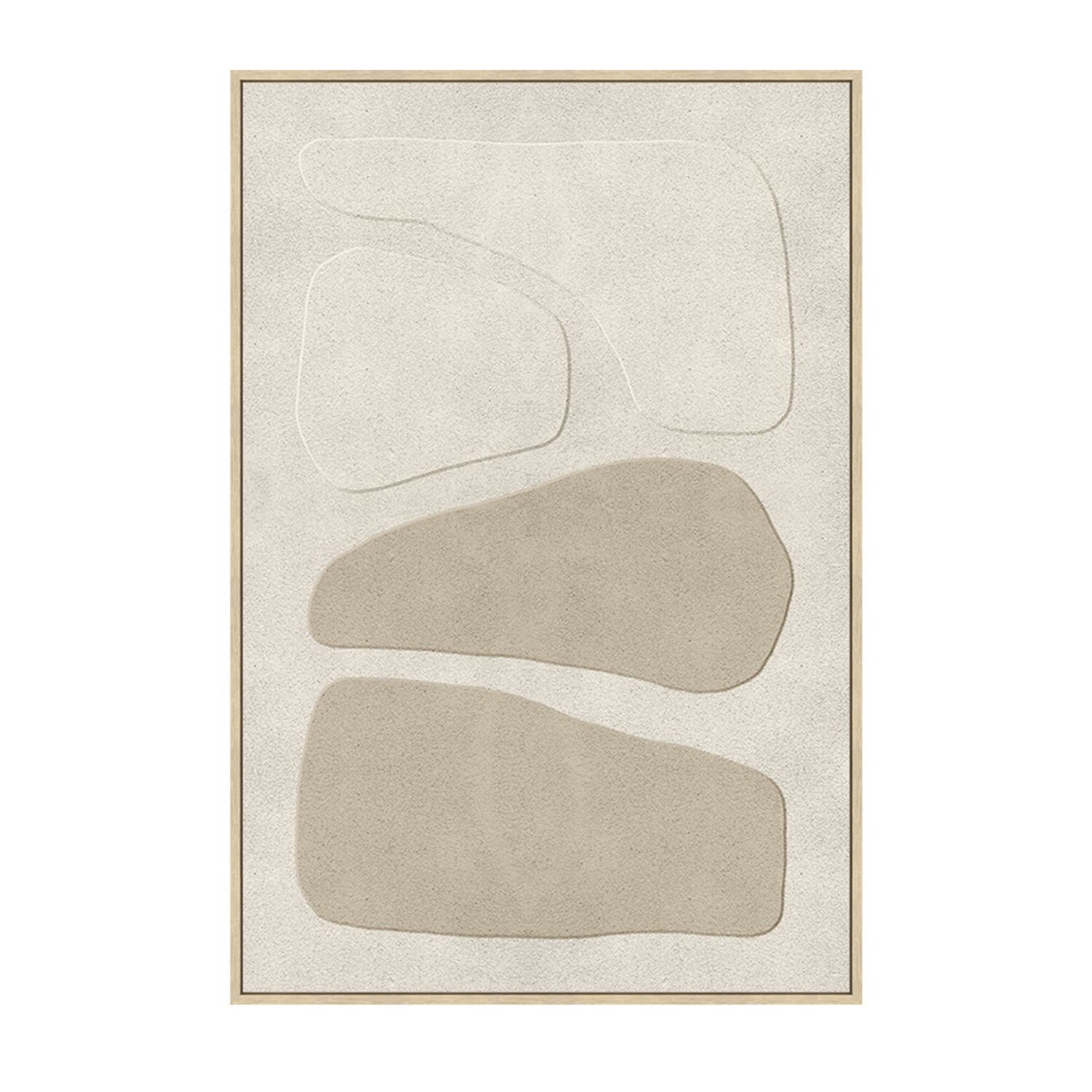 Abstrakter Leinwanddruck mit Naturholzrahmen, 60 x 90 cm, ST39618