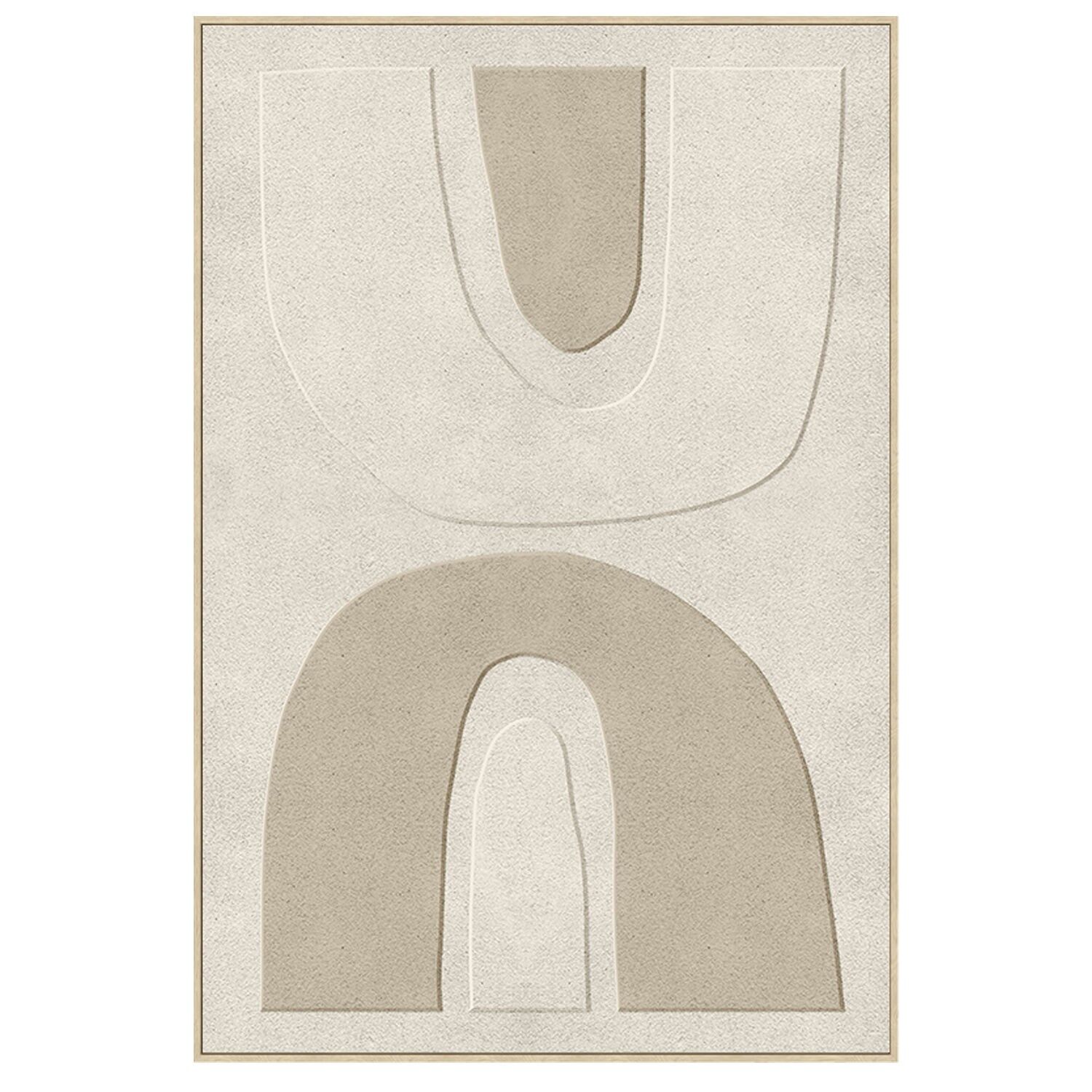 Abstrakter Leinwanddruck mit Naturholzrahmen, 80 x 120 cm, ST39614