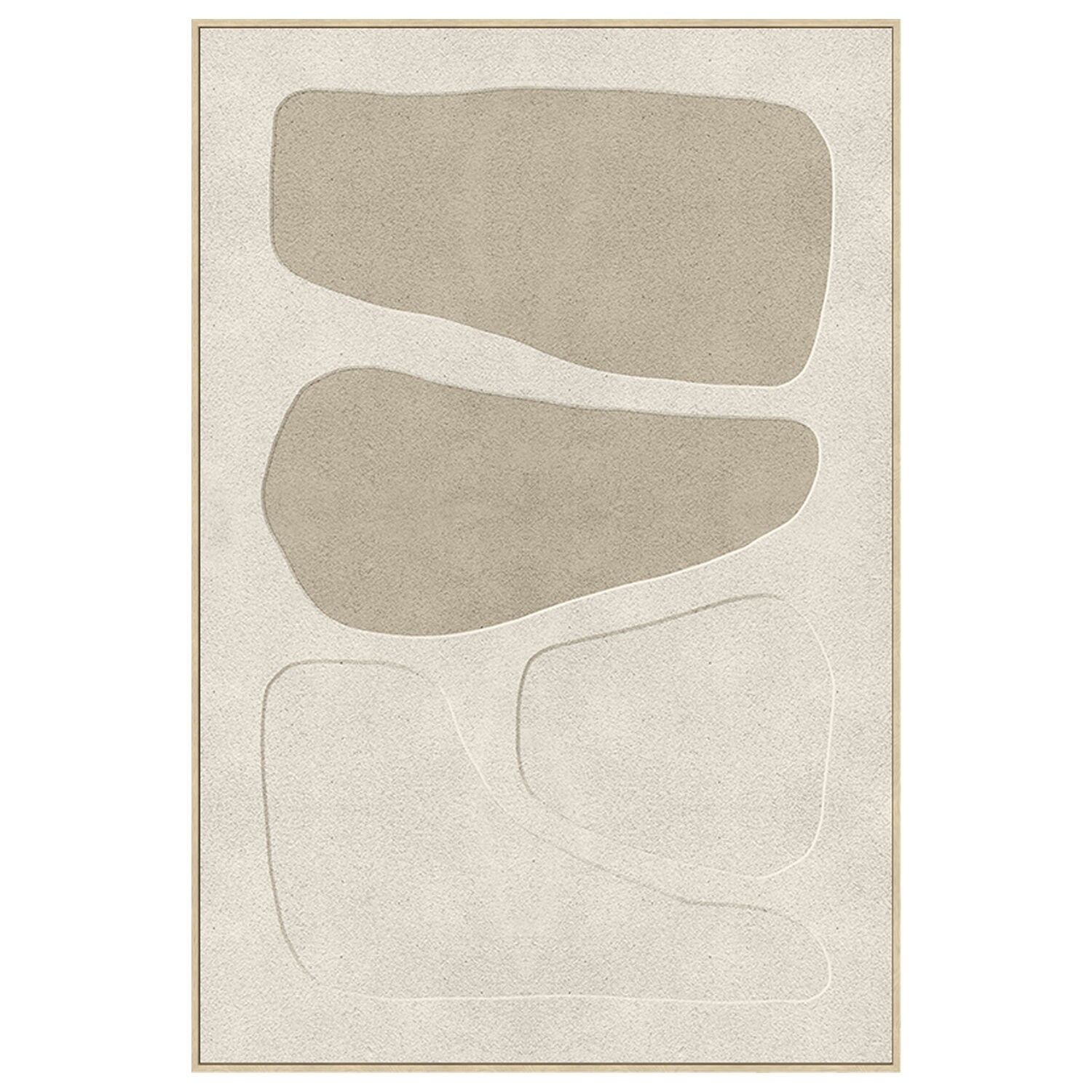 Abstrakter Leinwanddruck mit Naturholzrahmen, 80x120 cm, ST39620