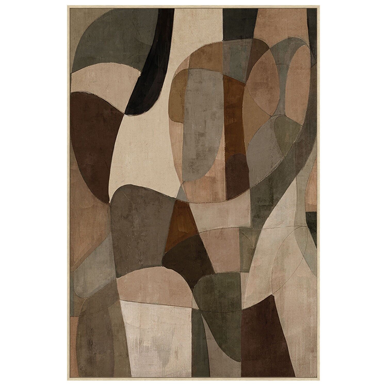 Abstrakter Leinwanddruck mit Naturholzrahmen, 80 x 120 cm, ST39621