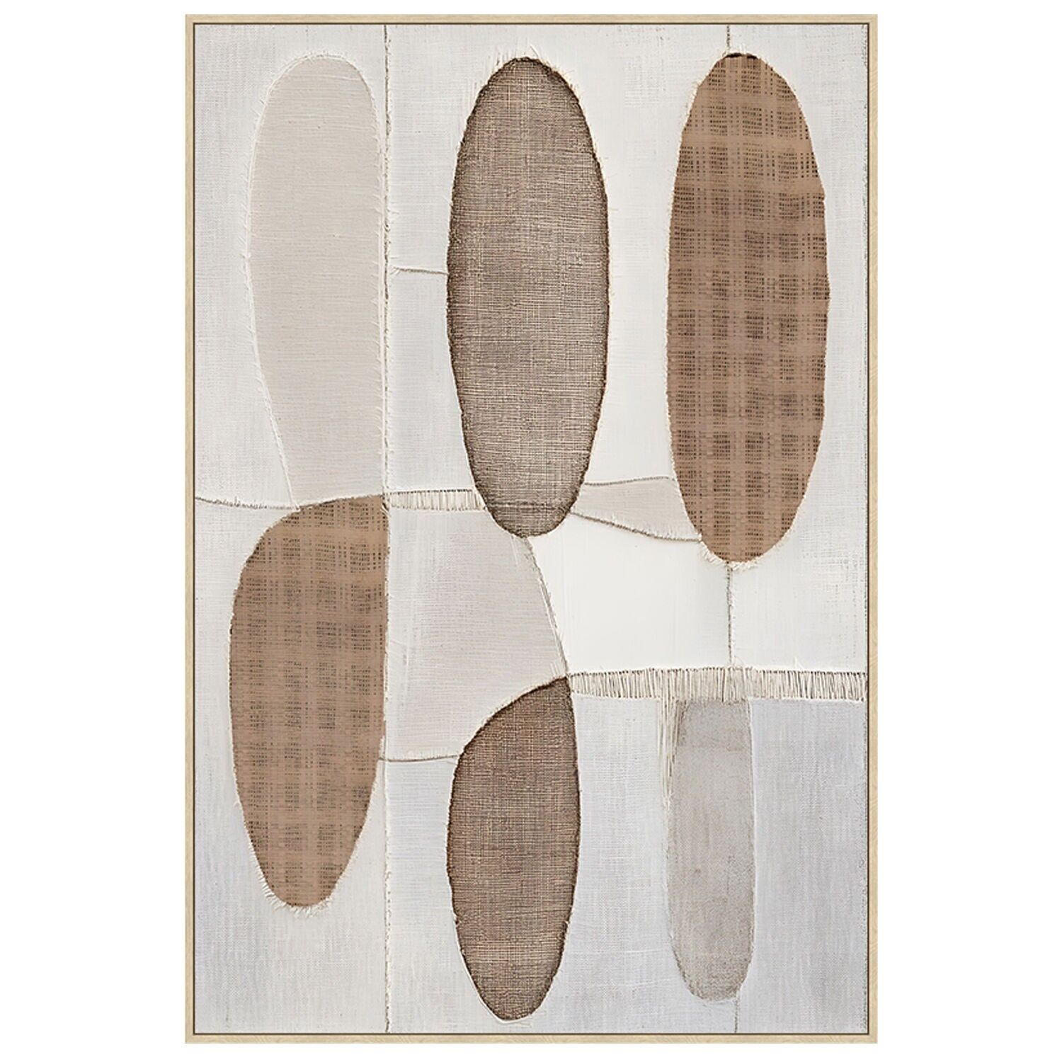 Abstrakter Leinwanddruck mit Naturholzrahmen, 80 x 120 cm, ST39625