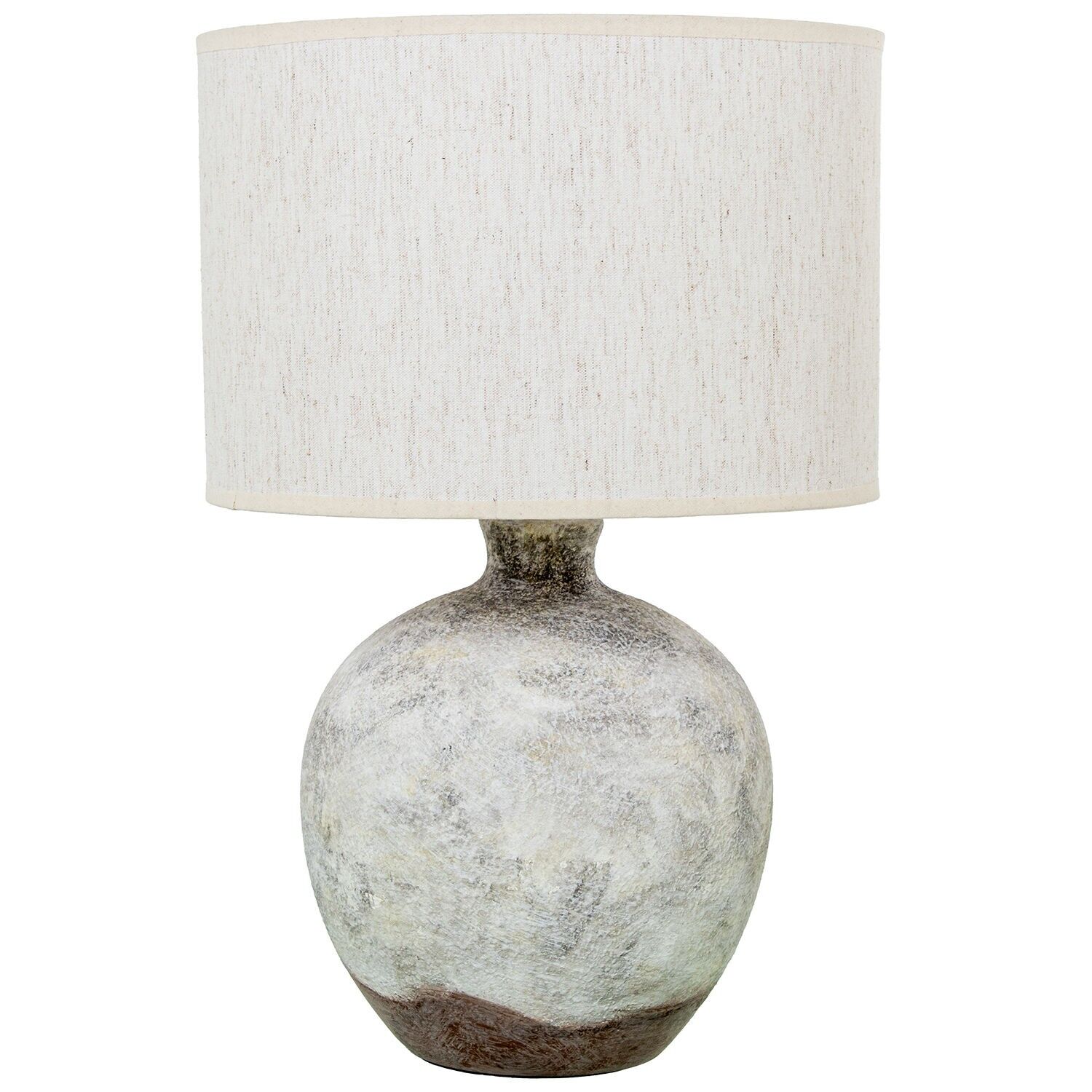 Graue Keramik-Tischleuchte 30x46, Lampenschirm: 30 cm, 5 cm, ST39806