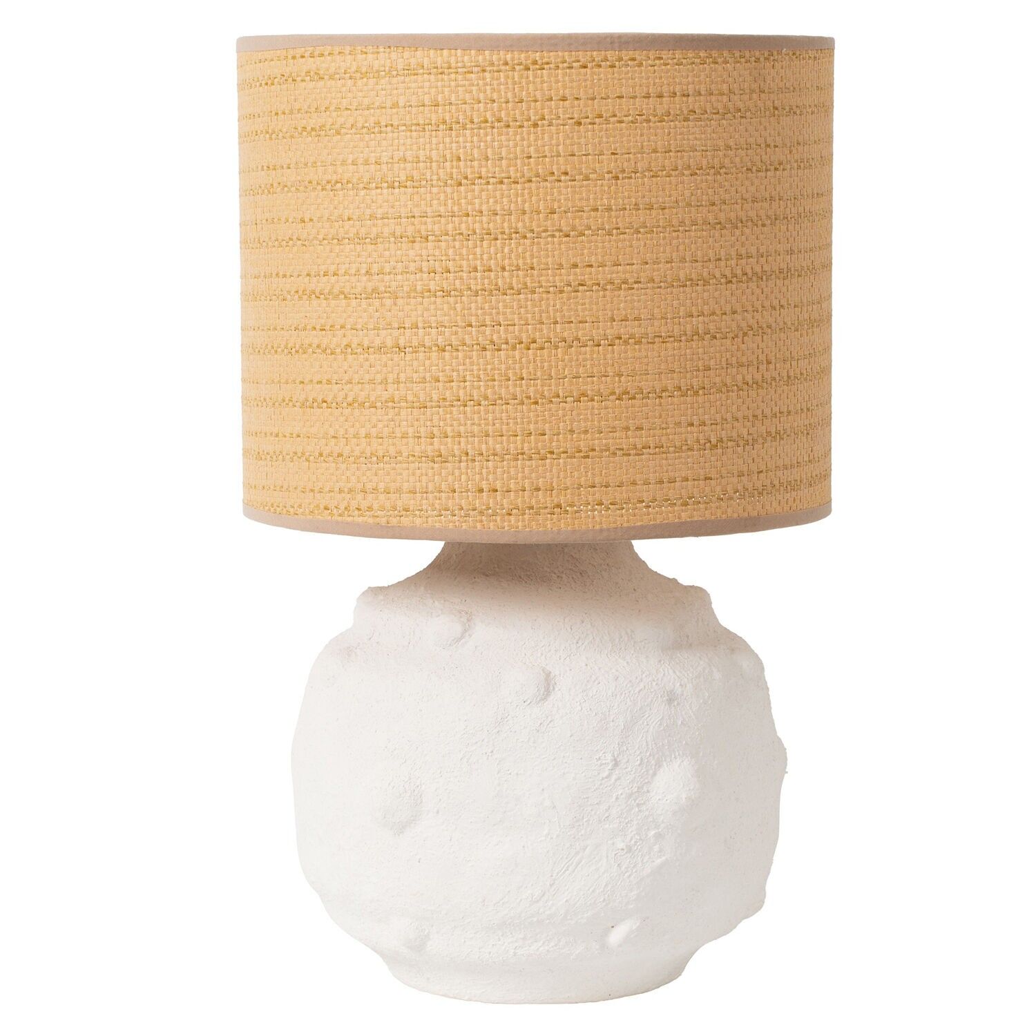 Weiße Keramik-Tischleuchte 30x48cm, Lampenschirm: 30cm ST39845