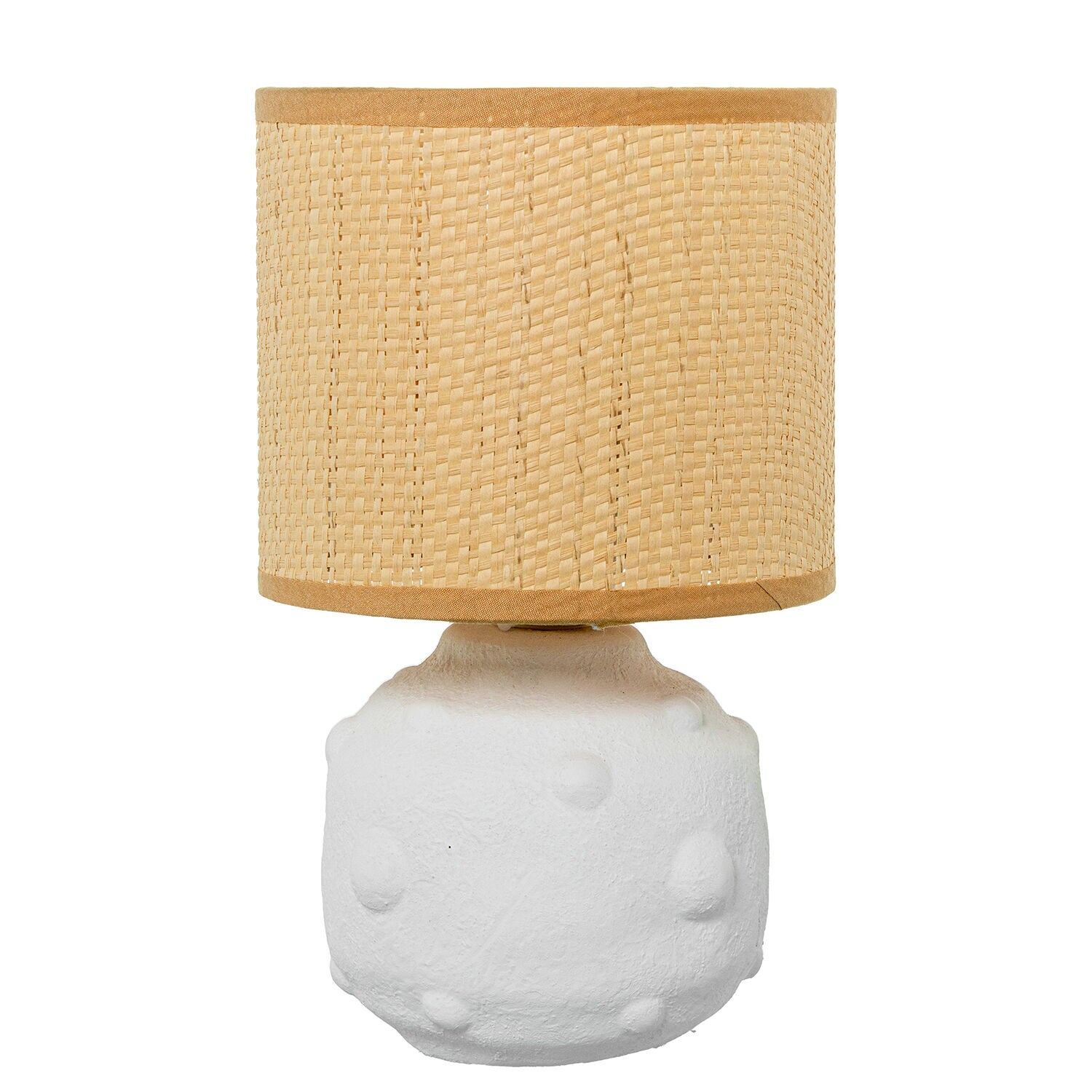 Weiße Keramik-Tischleuchte 15x25cm, Lampenschirm: 15cm ST39846