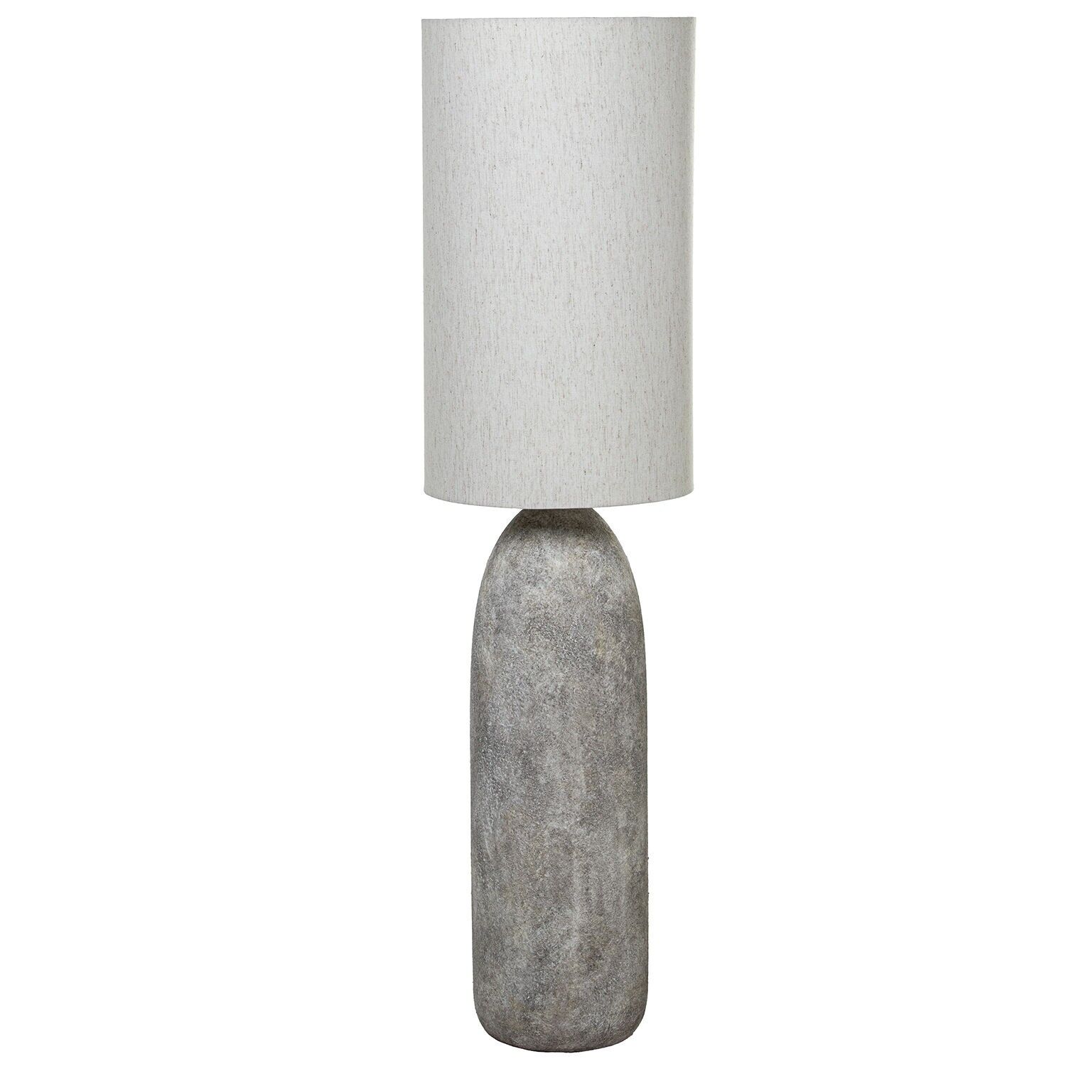 Graue Keramik-Tischleuchte 31,5 x 123 cm, Lampenschirm: 31,5 cm, ST39849