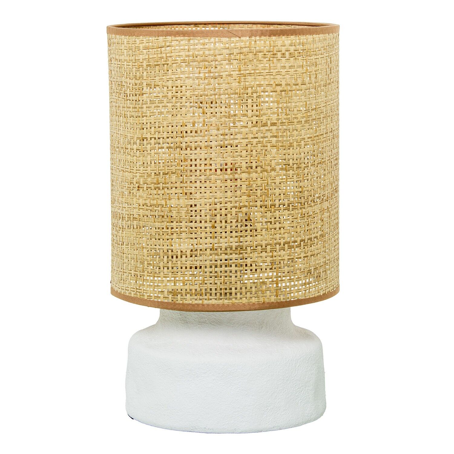 Lampe de table en céramique blanche 23 x 39 cm, abat-jour de 5 cm : 23 cm ST39844