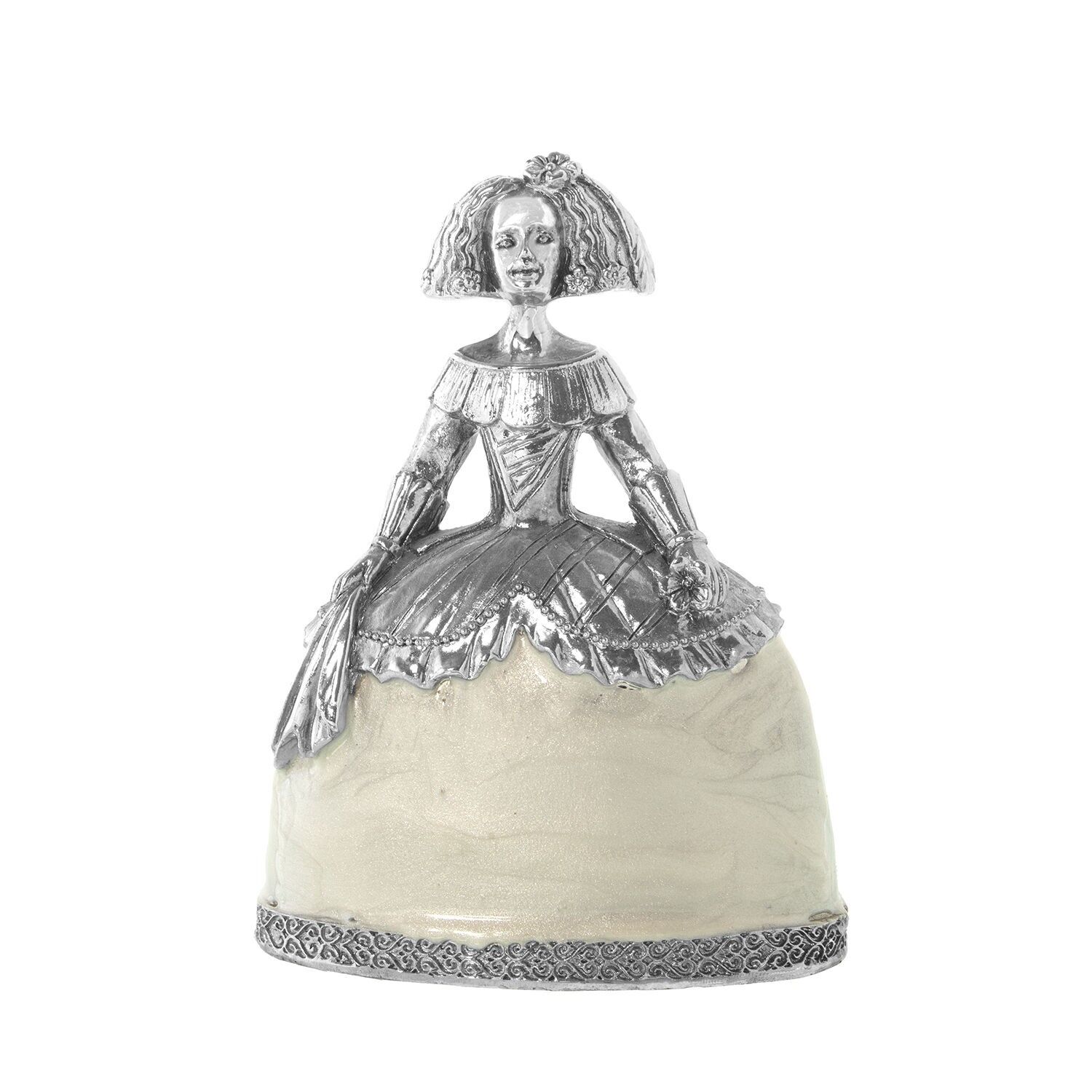 Menina-Figur, 15 cm, Silberharz, Perlmutt, 11 x 6 x 15 cm, ST49362