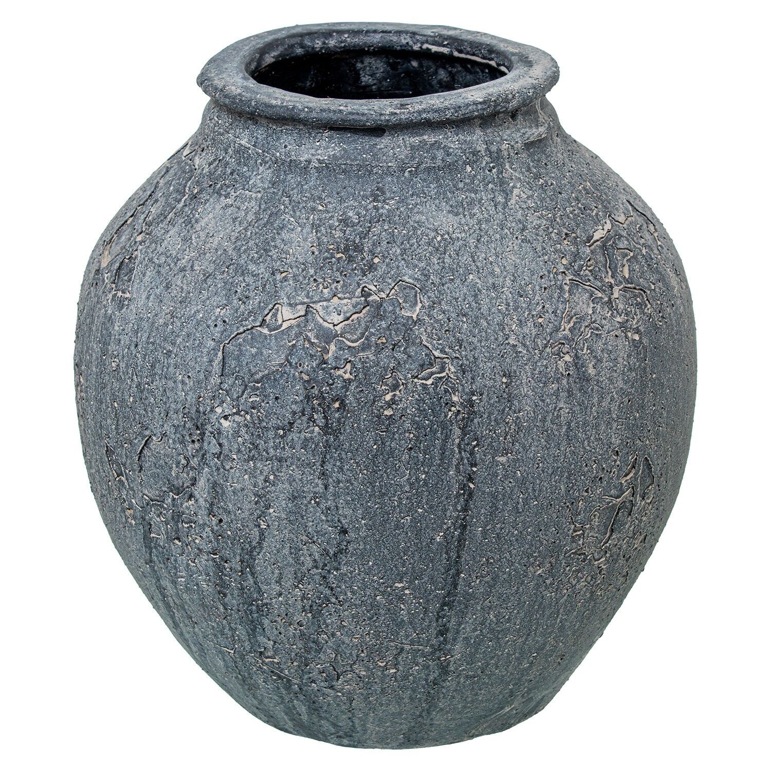 Keramikvase 19 cm, rustikal grau, 19 x 19 cm, ST50608