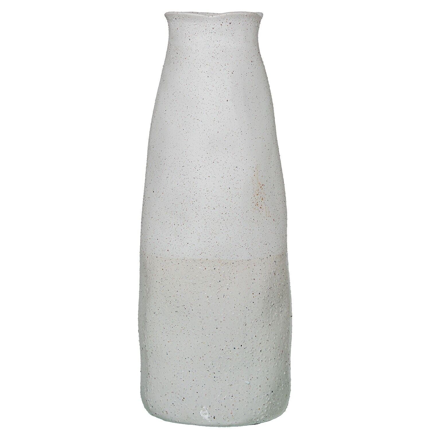 Keramikvase 50 cm weiß, cremefarben sandfarben 19 x 50 cm ST50621